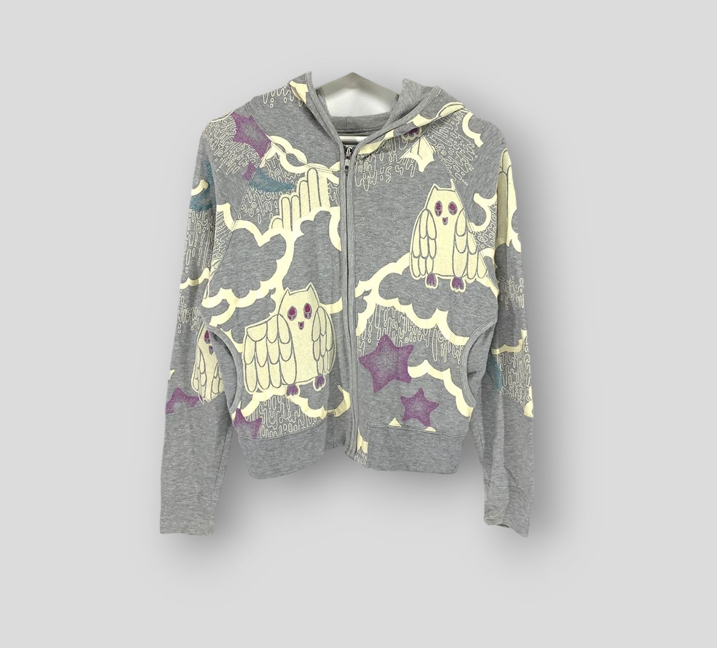 Tsumori chisato allover print cropped hoodies sweater