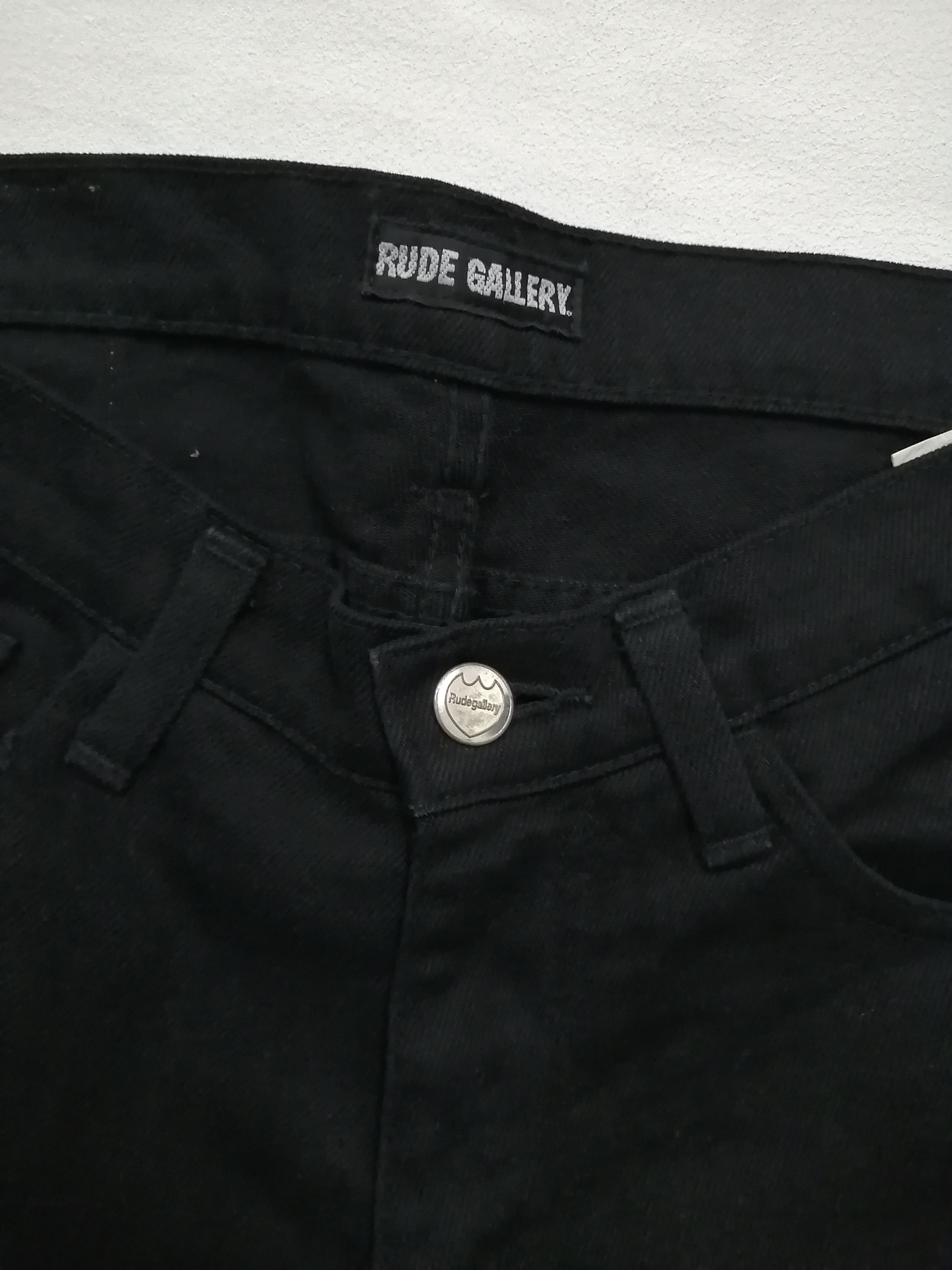 RUDE GALLERY Rude Gallery Patch Distressed Design Black Jeans Size US 28 / EU 44 - 8 Thumbnail