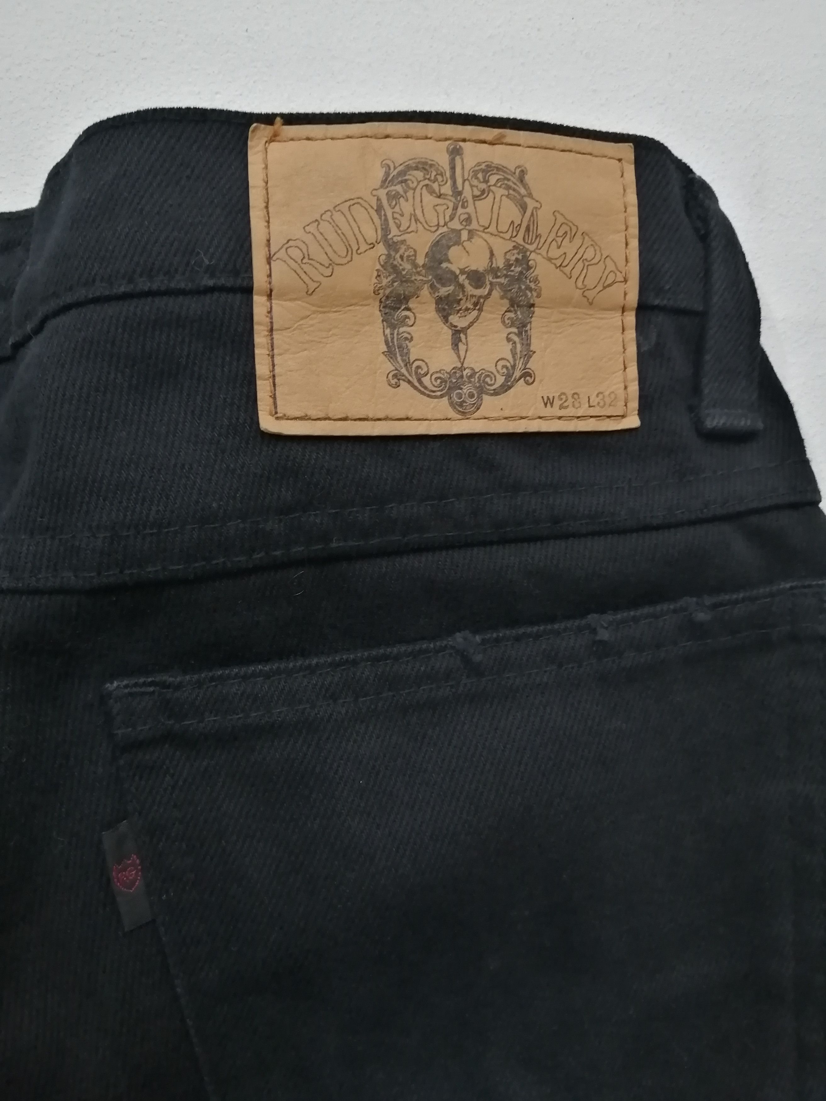 RUDE GALLERY Rude Gallery Patch Distressed Design Black Jeans Size US 28 / EU 44 - 4 Thumbnail