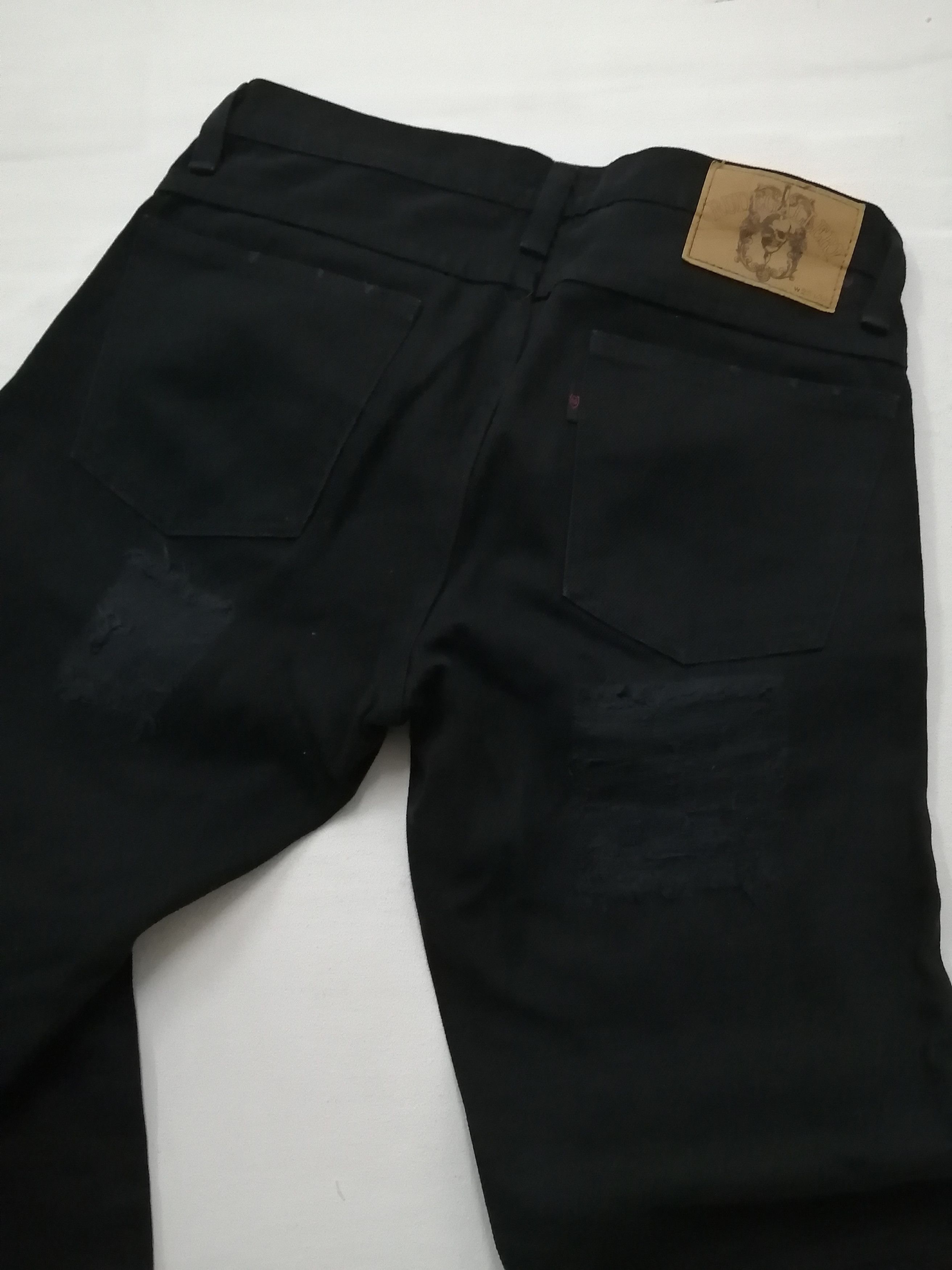 RUDE GALLERY Rude Gallery Patch Distressed Design Black Jeans Size US 28 / EU 44 - 5 Thumbnail