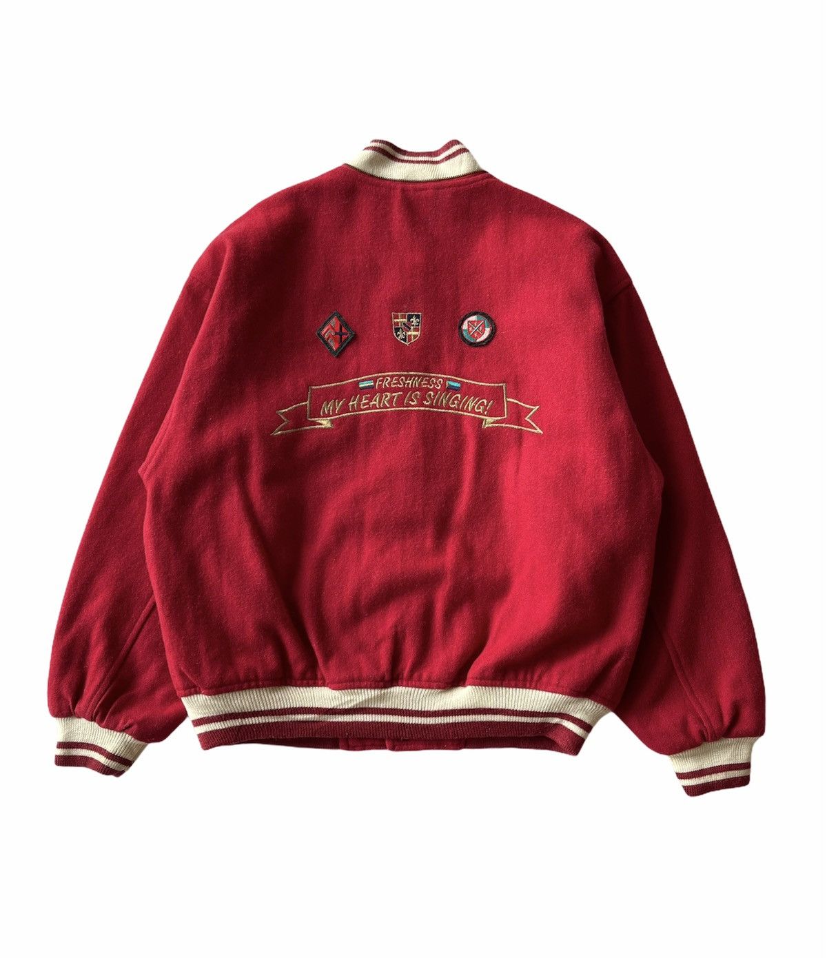 Japanese Brand VINTAGE YORKLET CLUB WOOL VARSITY JACKET Size US L / EU 52-54 / 3 - 2 Thumbnail