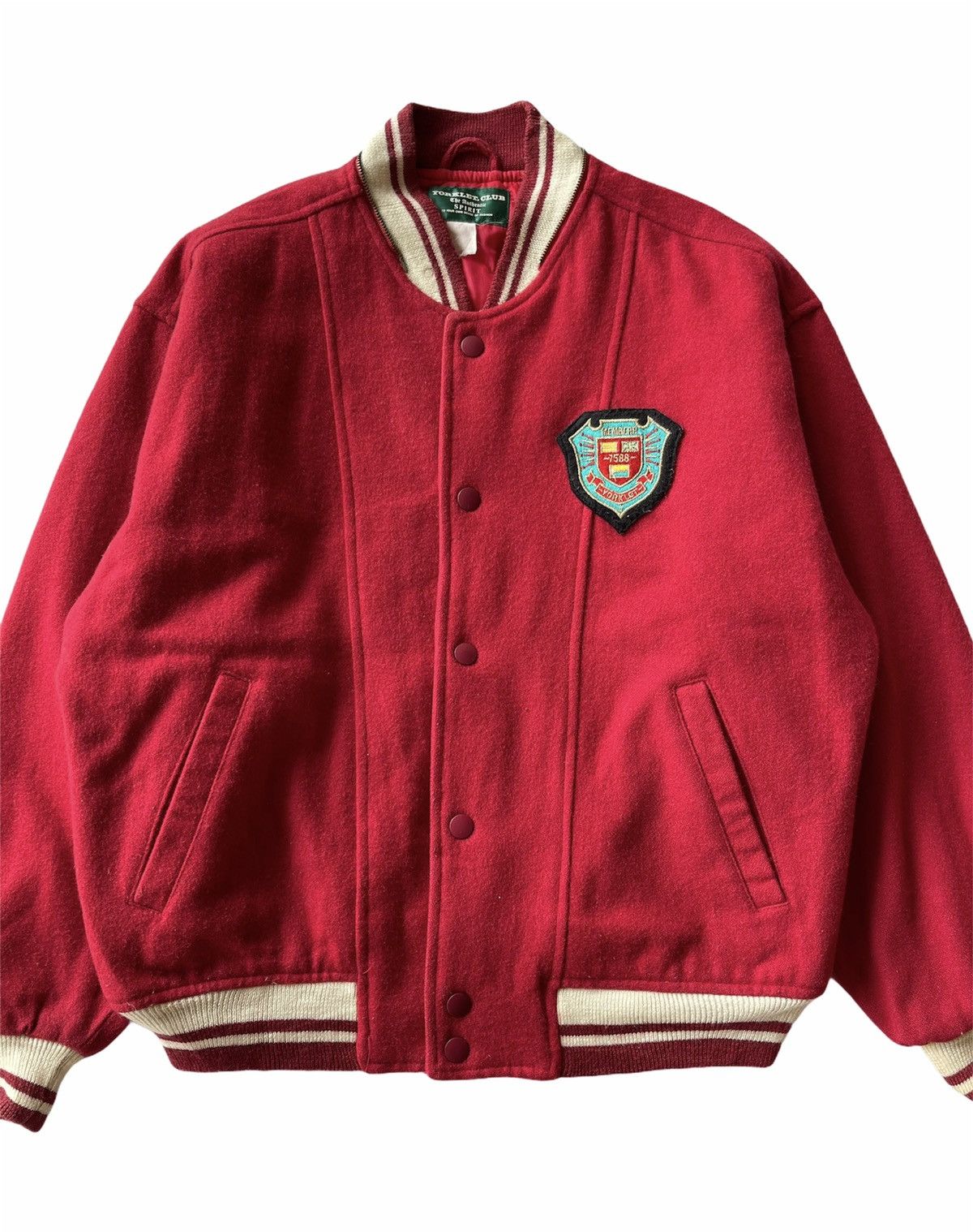 Japanese Brand VINTAGE YORKLET CLUB WOOL VARSITY JACKET Size US L / EU 52-54 / 3 - 5 Thumbnail