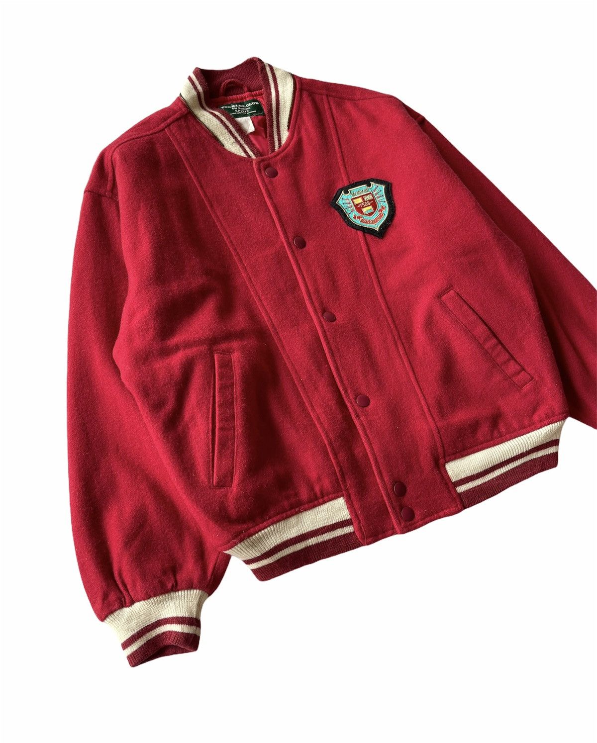 Japanese Brand VINTAGE YORKLET CLUB WOOL VARSITY JACKET Size US L / EU 52-54 / 3 - 4 Thumbnail