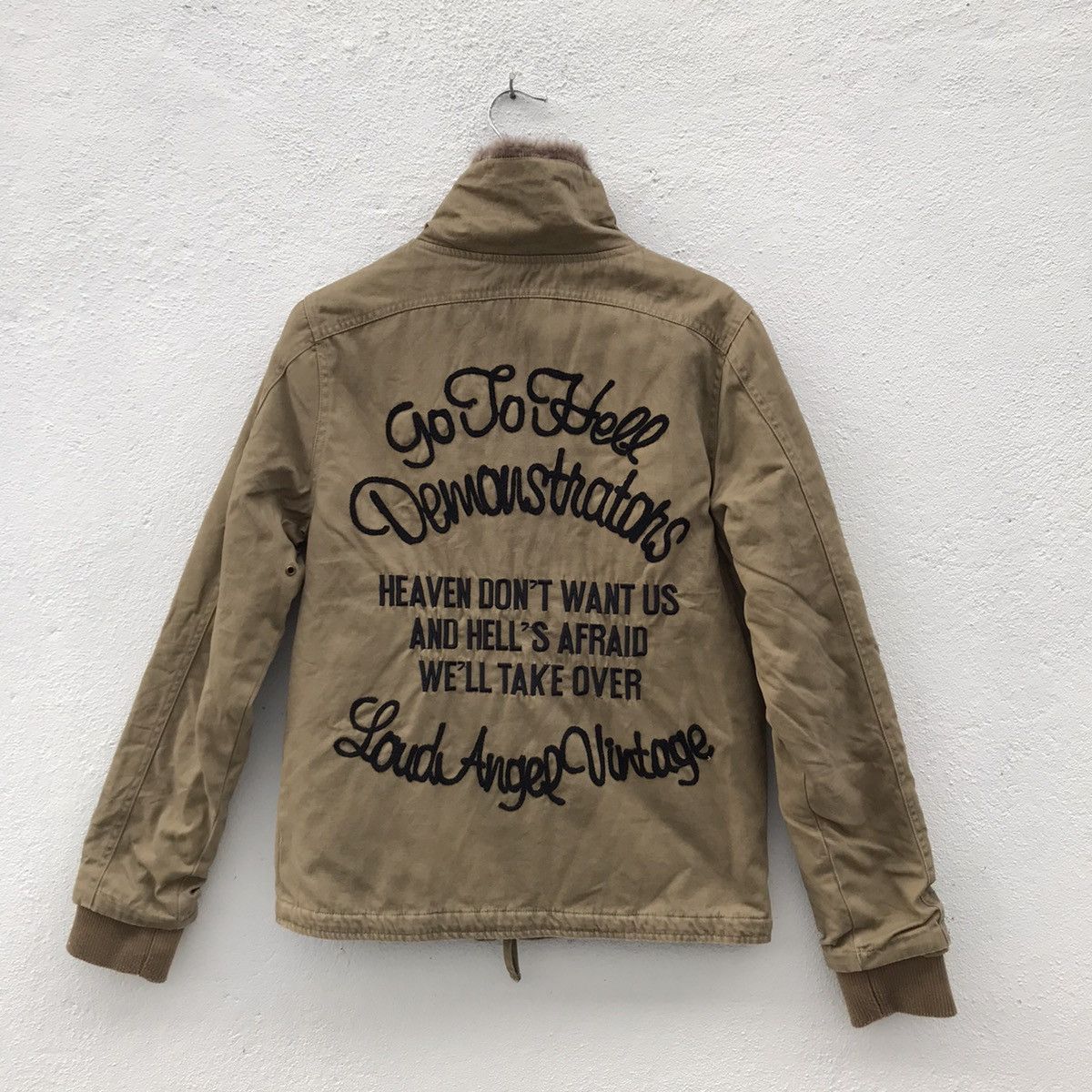 Japanese Brand Loud Anger X Jacket Rose Big Logo Faded Bomber Jacket ...