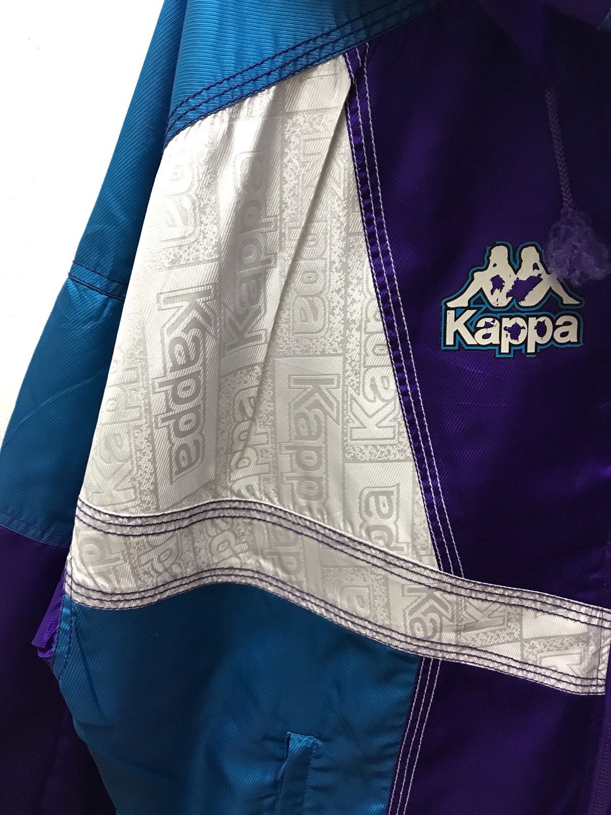 Kappa × Vintage Kappa Sports Multicolour Hooded windbreaker Jacket Size US L / EU 52-54 / 3 - 3 Thumbnail