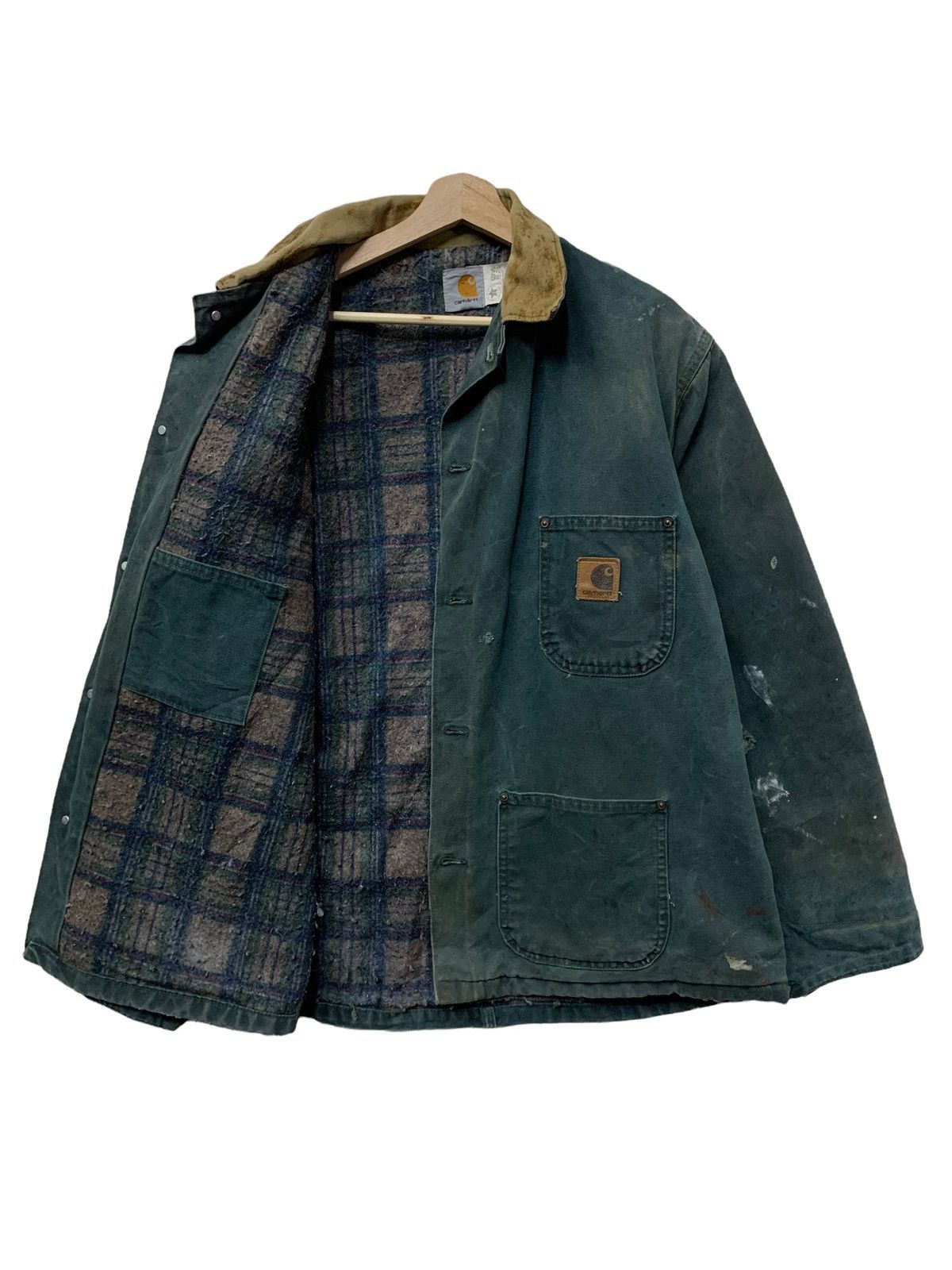 Carhartt × Carhartt Wip 🔥DISTRESSED CARHARTT WORKERS CHORE JACKETS Size US L / EU 52-54 / 3 - 2 Thumbnail
