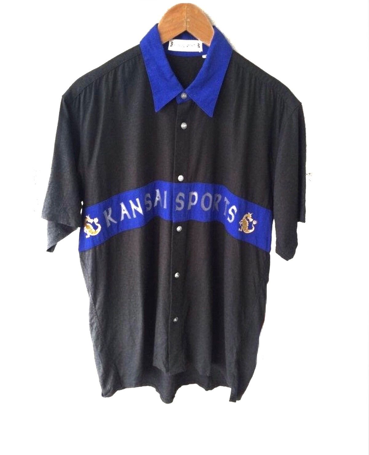 Japanese Brand × Kansai Yamamoto Kansai Sports Shirt Kansai Yamamoto Rayon Dragon Hawaiian Size US M / EU 48-50 / 2 - 1 Thumbnail