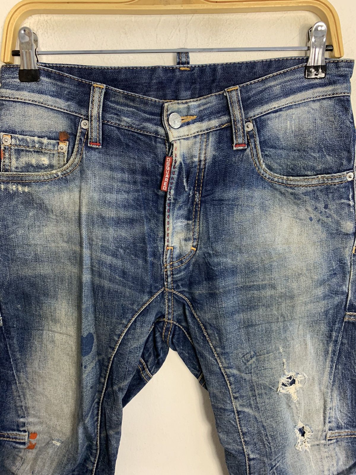 Dsquared2 90s Dsquared2 Toronto Distressed Raw Denim Jeans Size 30" / US 8 / IT 44 - 3 Thumbnail