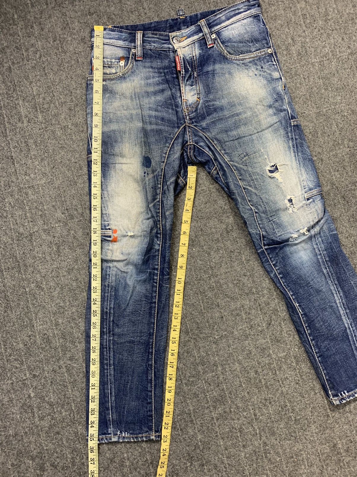 Dsquared2 90s Dsquared2 Toronto Distressed Raw Denim Jeans Size 30" / US 8 / IT 44 - 11 Thumbnail