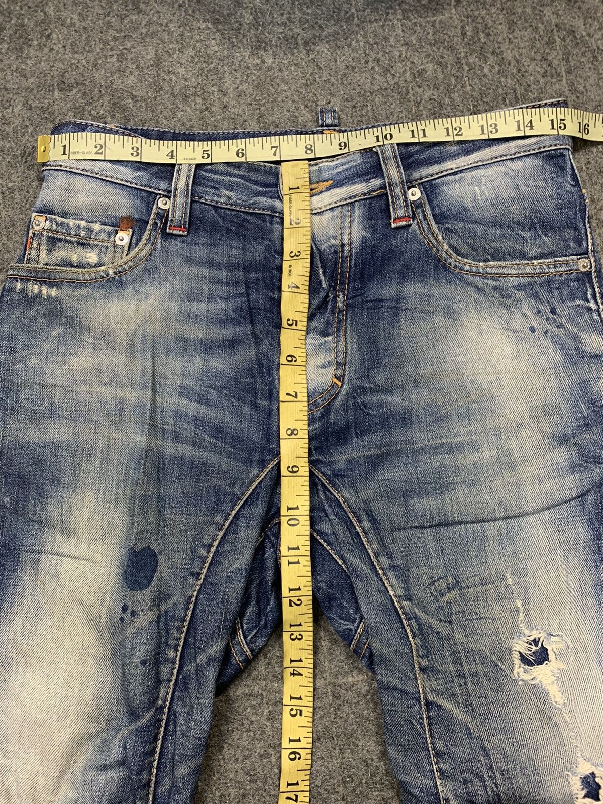 Dsquared2 90s Dsquared2 Toronto Distressed Raw Denim Jeans Size 30" / US 8 / IT 44 - 10 Thumbnail