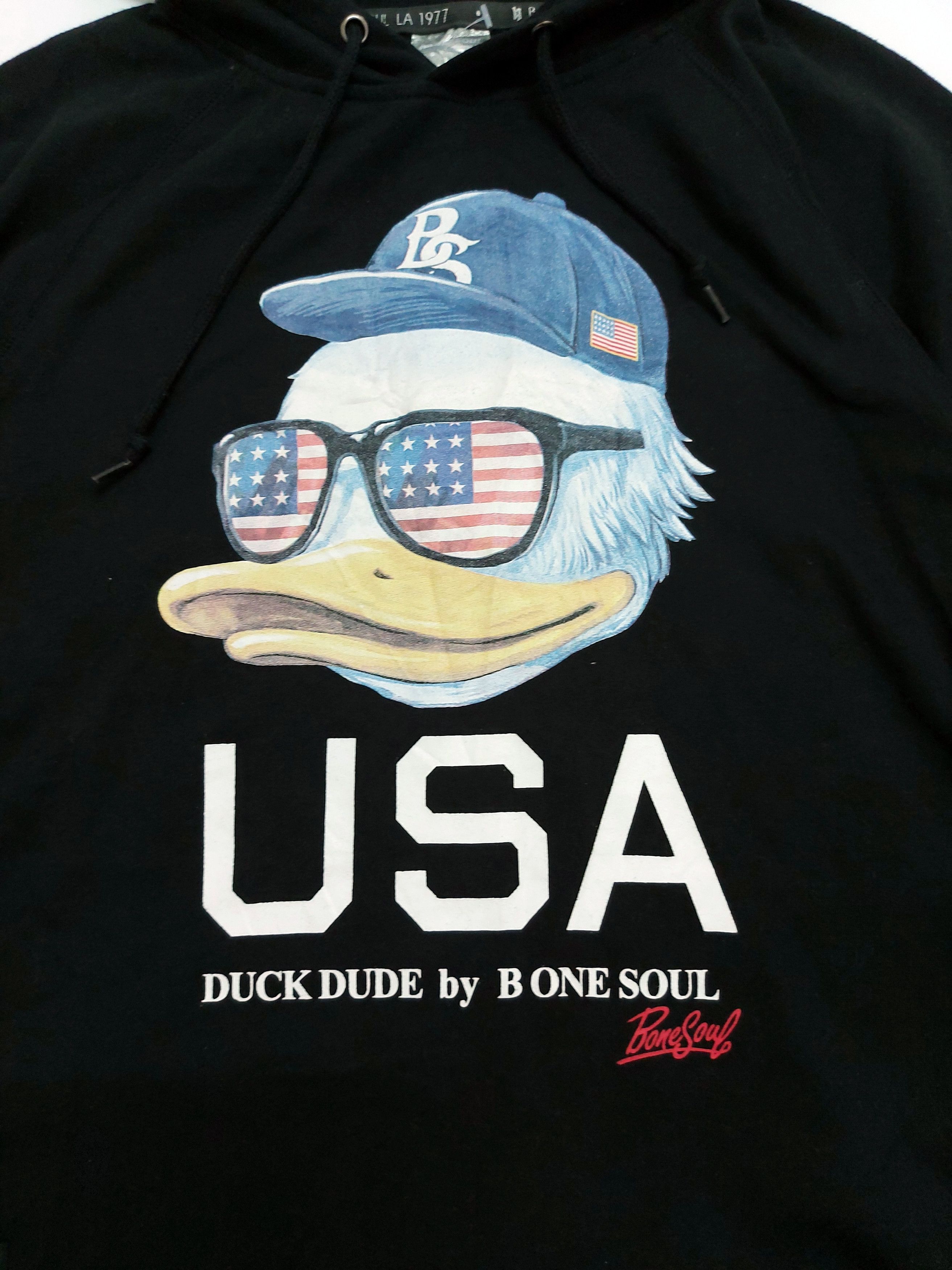 Japanese Brand RARE! B ONE SOUL JAPAN DUCK DUDE "USA" HOODIE S/SLEEVE Size US S / EU 44-46 / 1 - 5 Thumbnail