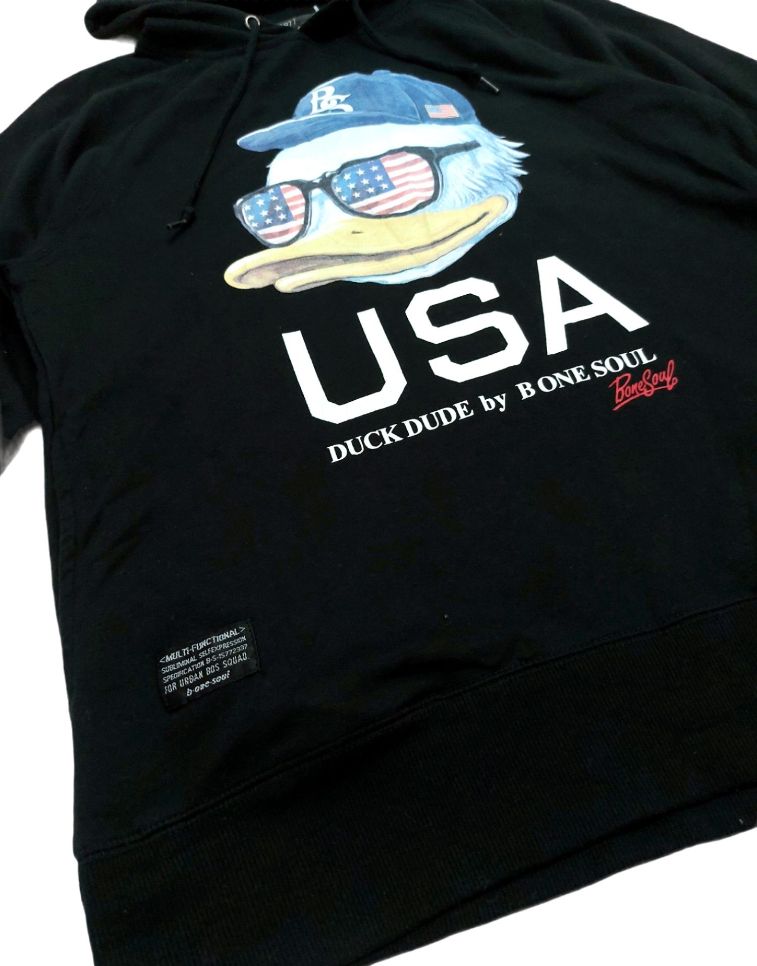 Japanese Brand RARE! B ONE SOUL JAPAN DUCK DUDE "USA" HOODIE S/SLEEVE Size US S / EU 44-46 / 1 - 4 Thumbnail