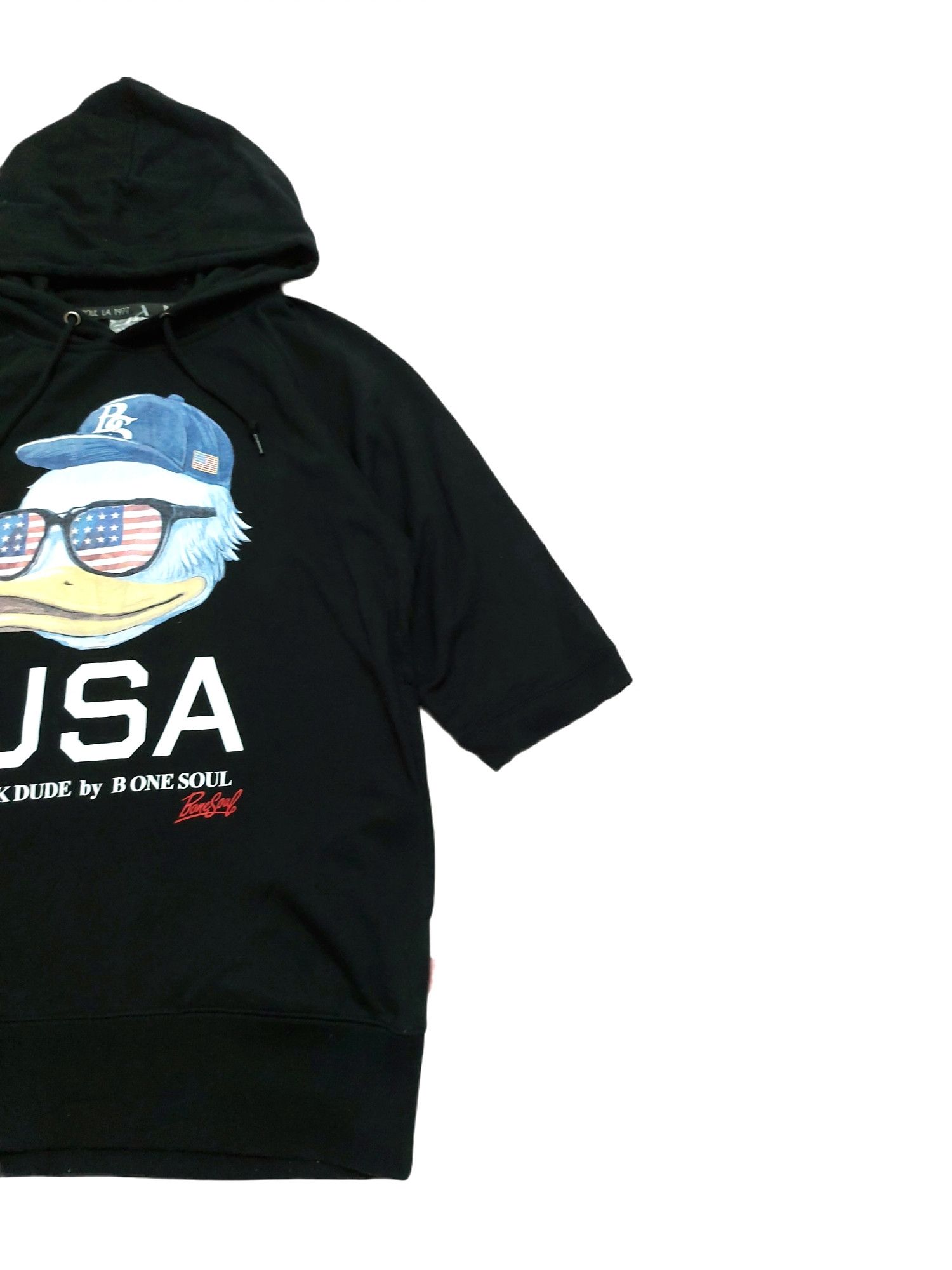 Japanese Brand RARE! B ONE SOUL JAPAN DUCK DUDE "USA" HOODIE S/SLEEVE Size US S / EU 44-46 / 1 - 2 Thumbnail