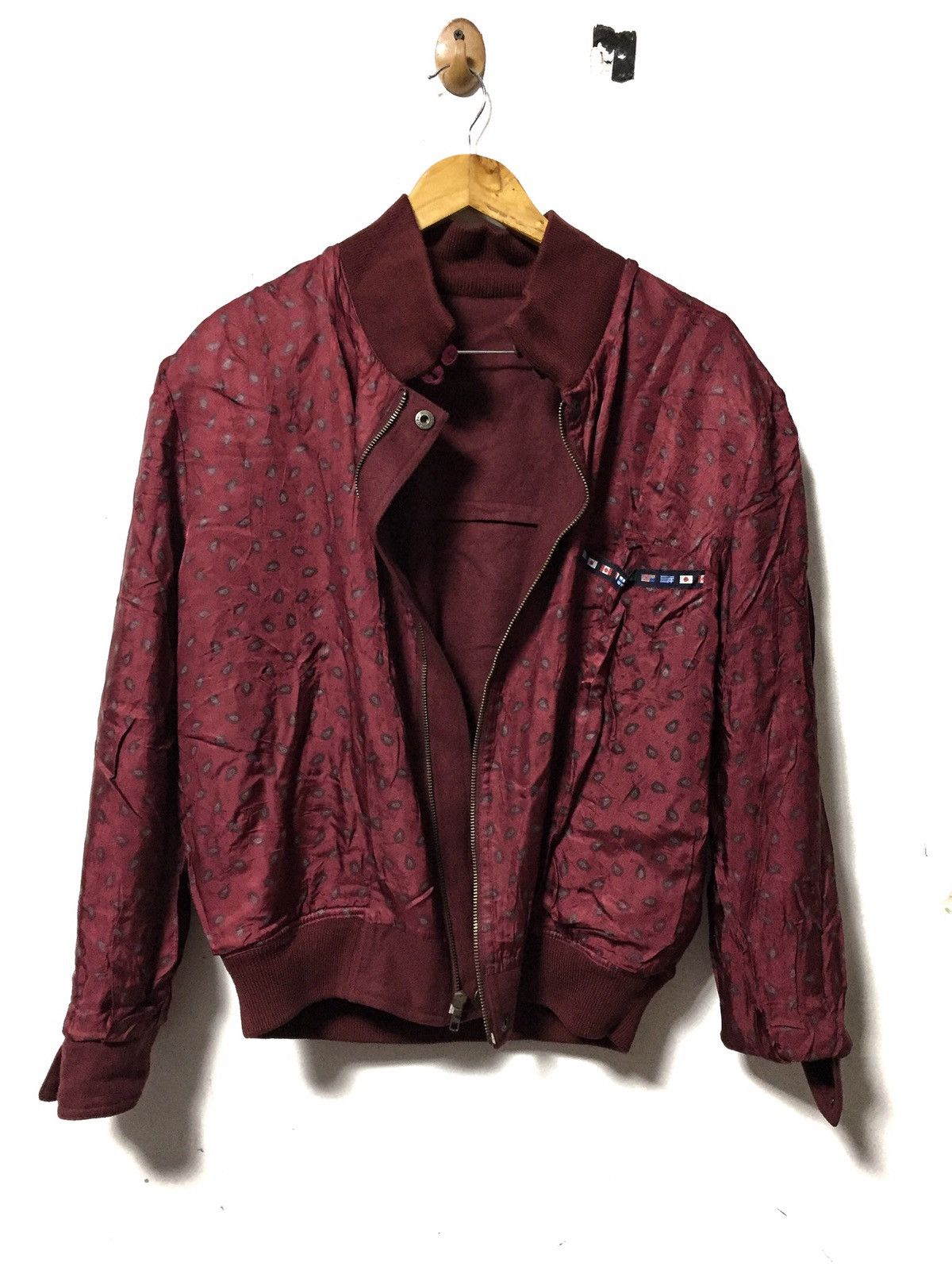 Fiorucci Made in Italy Wool Bomber Jacket by Longchamp Size US L / EU 52-54 / 3 - 2 Thumbnail