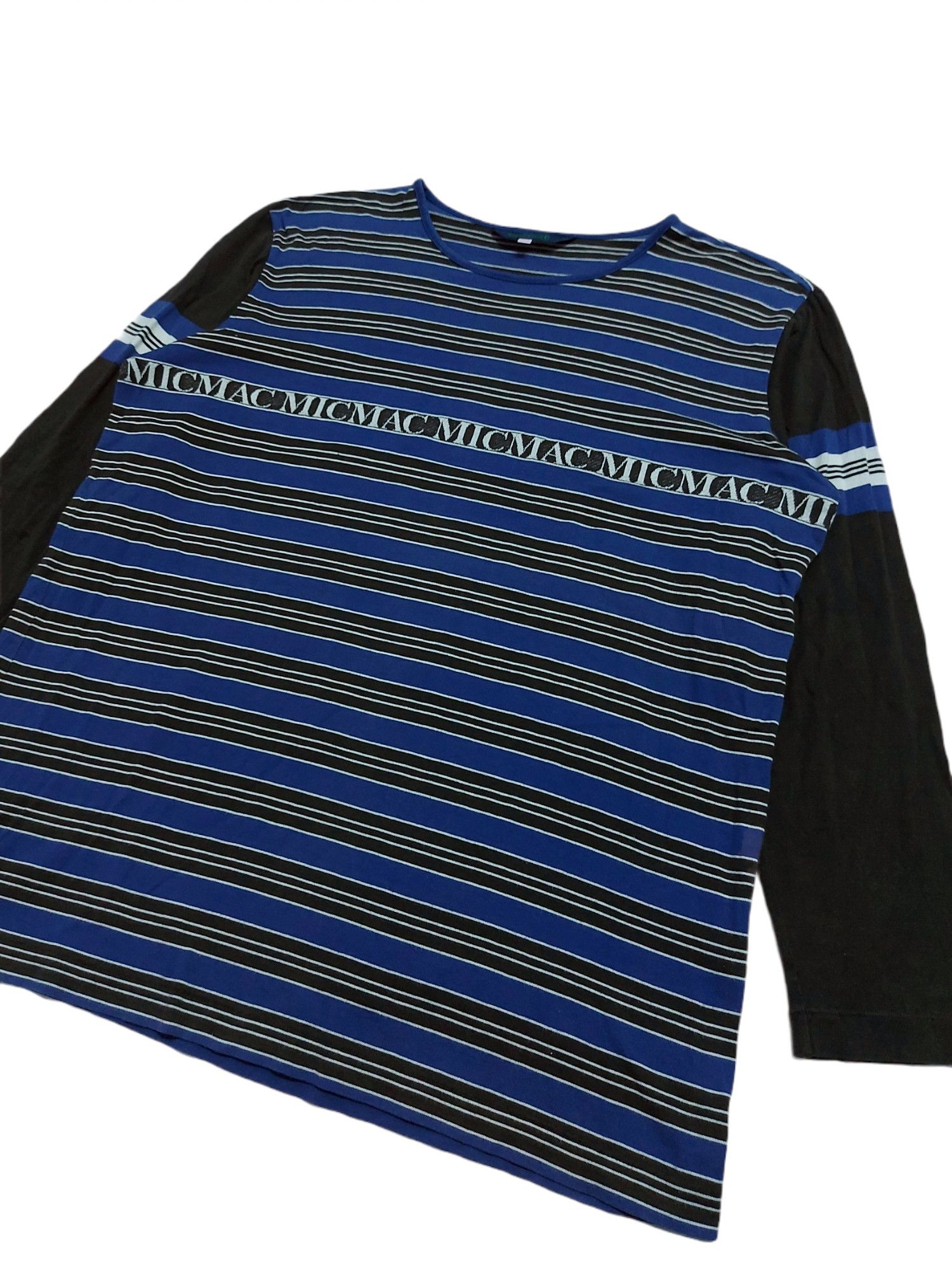 Designer × RENOWN RARE! VTG MICMAC PARIS by RENOWN JACQUARD SPELL OUT STRIPED Size US L / EU 52-54 / 3 - 5 Thumbnail