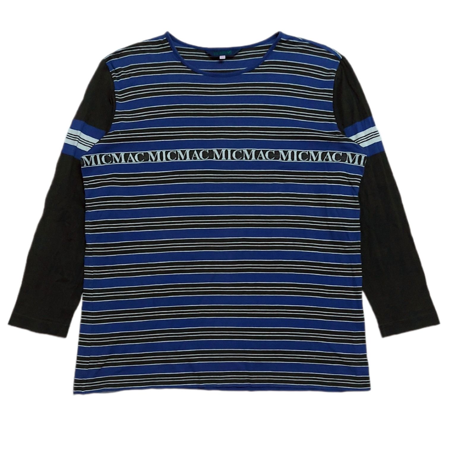 Designer × RENOWN RARE! VTG MICMAC PARIS by RENOWN JACQUARD SPELL OUT STRIPED Size US L / EU 52-54 / 3 - 1 Thumbnail