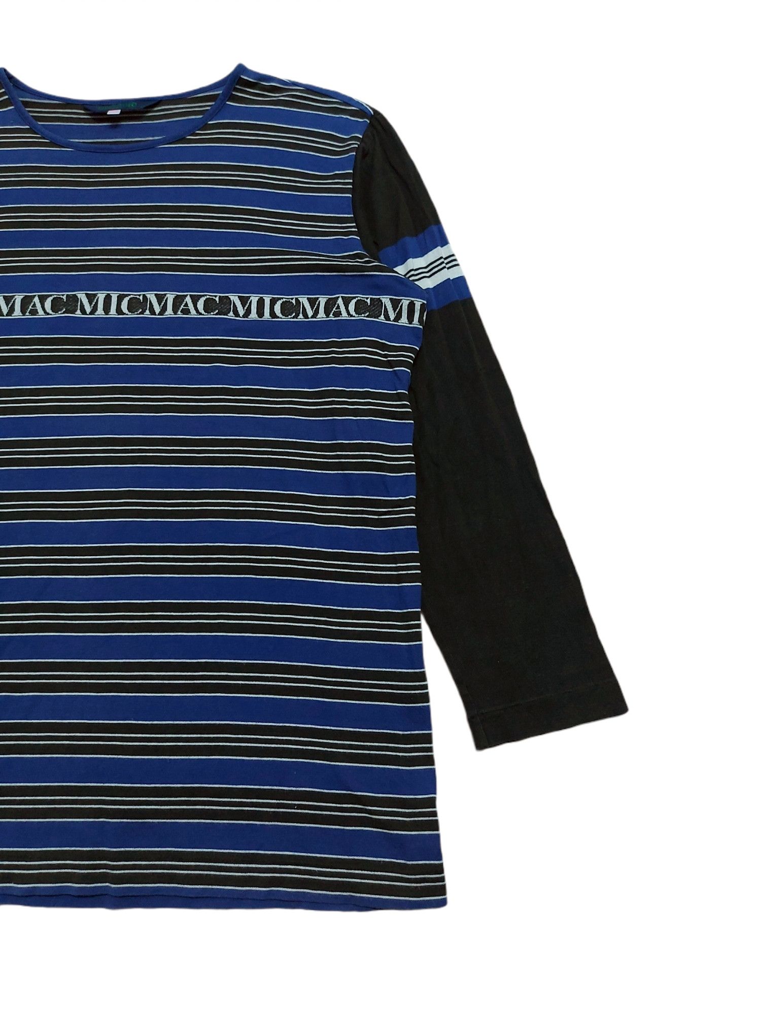 Designer × RENOWN RARE! VTG MICMAC PARIS by RENOWN JACQUARD SPELL OUT STRIPED Size US L / EU 52-54 / 3 - 3 Thumbnail