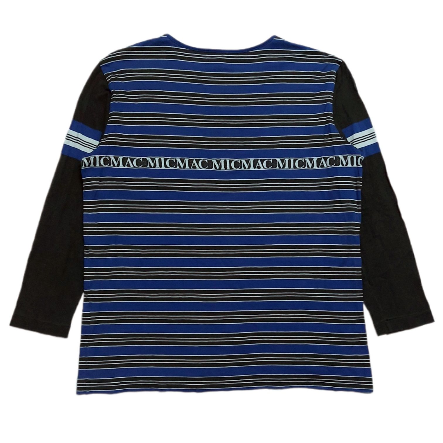 Designer × RENOWN RARE! VTG MICMAC PARIS by RENOWN JACQUARD SPELL OUT STRIPED Size US L / EU 52-54 / 3 - 2 Thumbnail