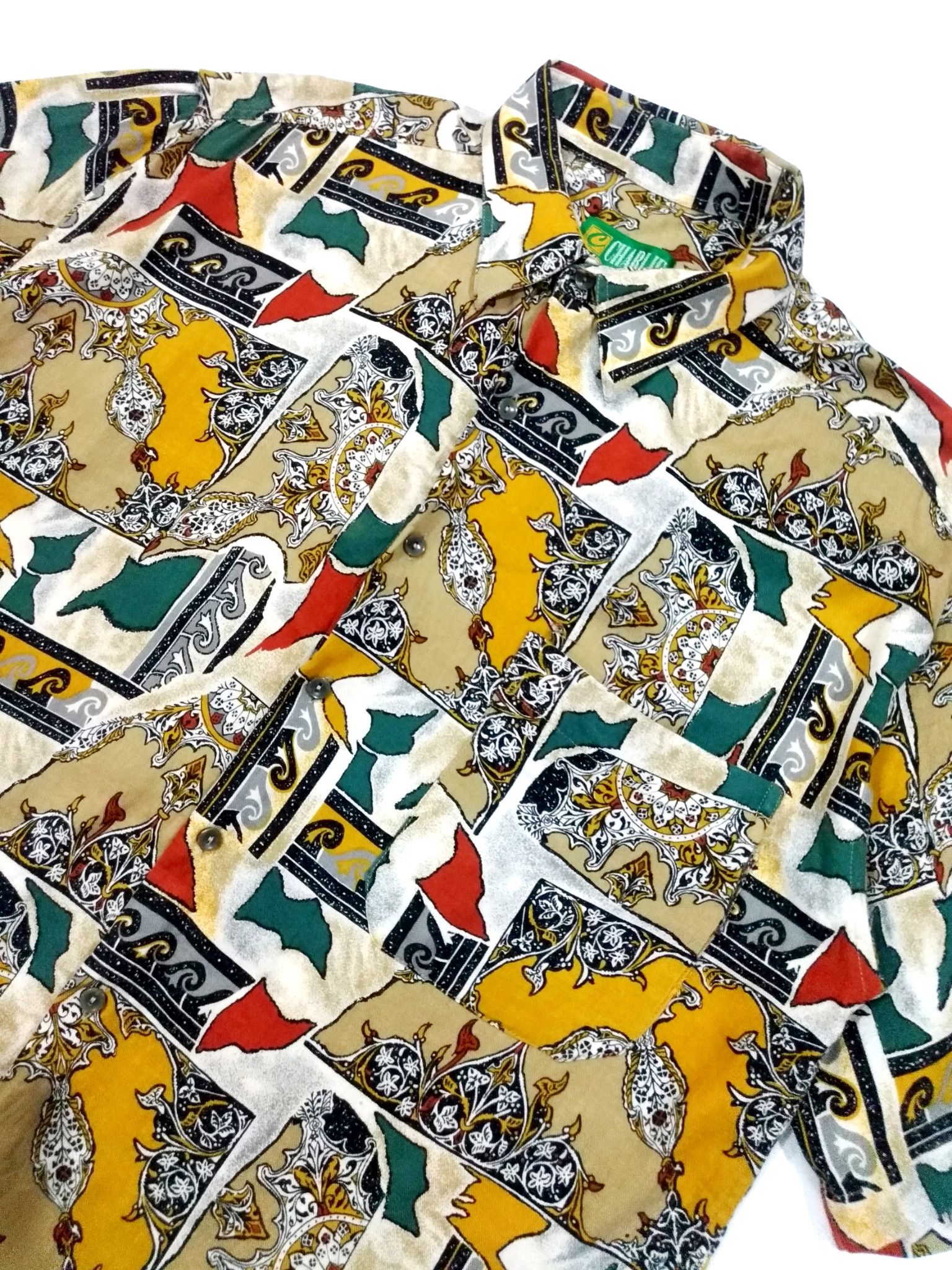 Designer × Japanese Brand RARE! VTG CHARLIE RETRO ABSTRACT PSYCHEDELIC ART FULL PRINT Size US M / EU 48-50 / 2 - 5 Thumbnail