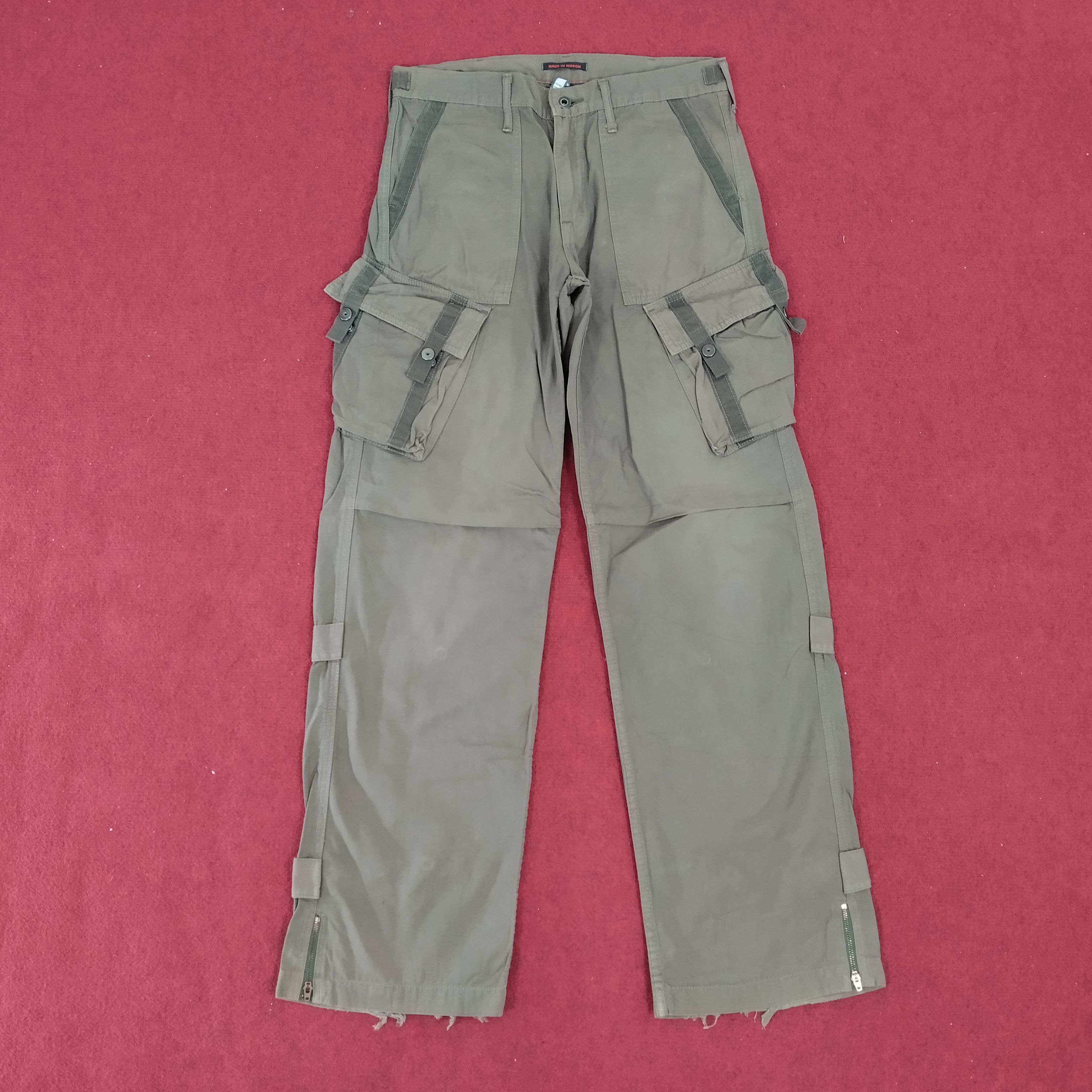 Japanese Brand × Vintage Blue Way Japanese Brand Cargo Style Parachute Pants Size US 32 / EU 48 - 1 Thumbnail