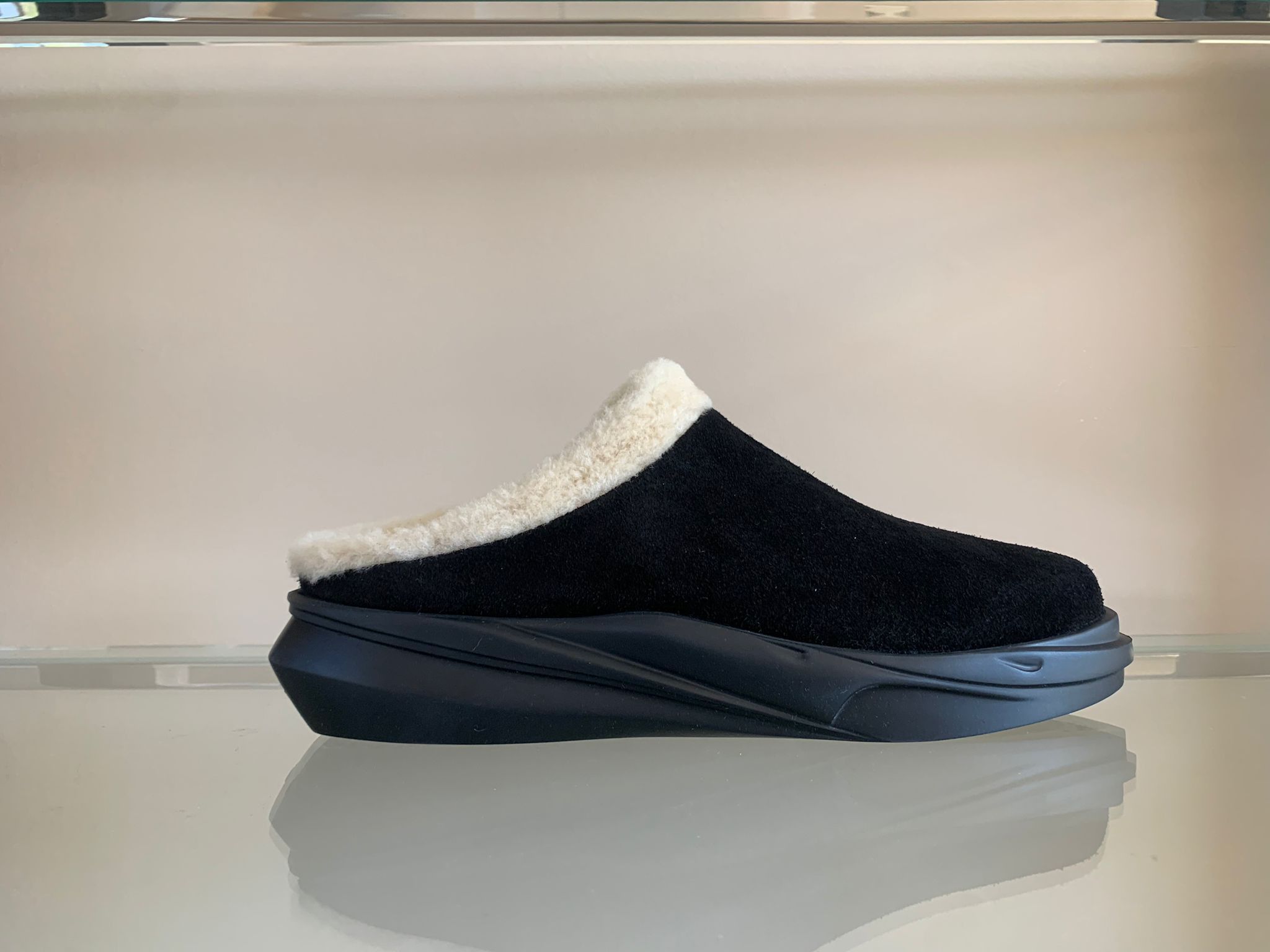 image of Alyx Shearling Mono Mule Shoes In Black, Men's (Size 11)