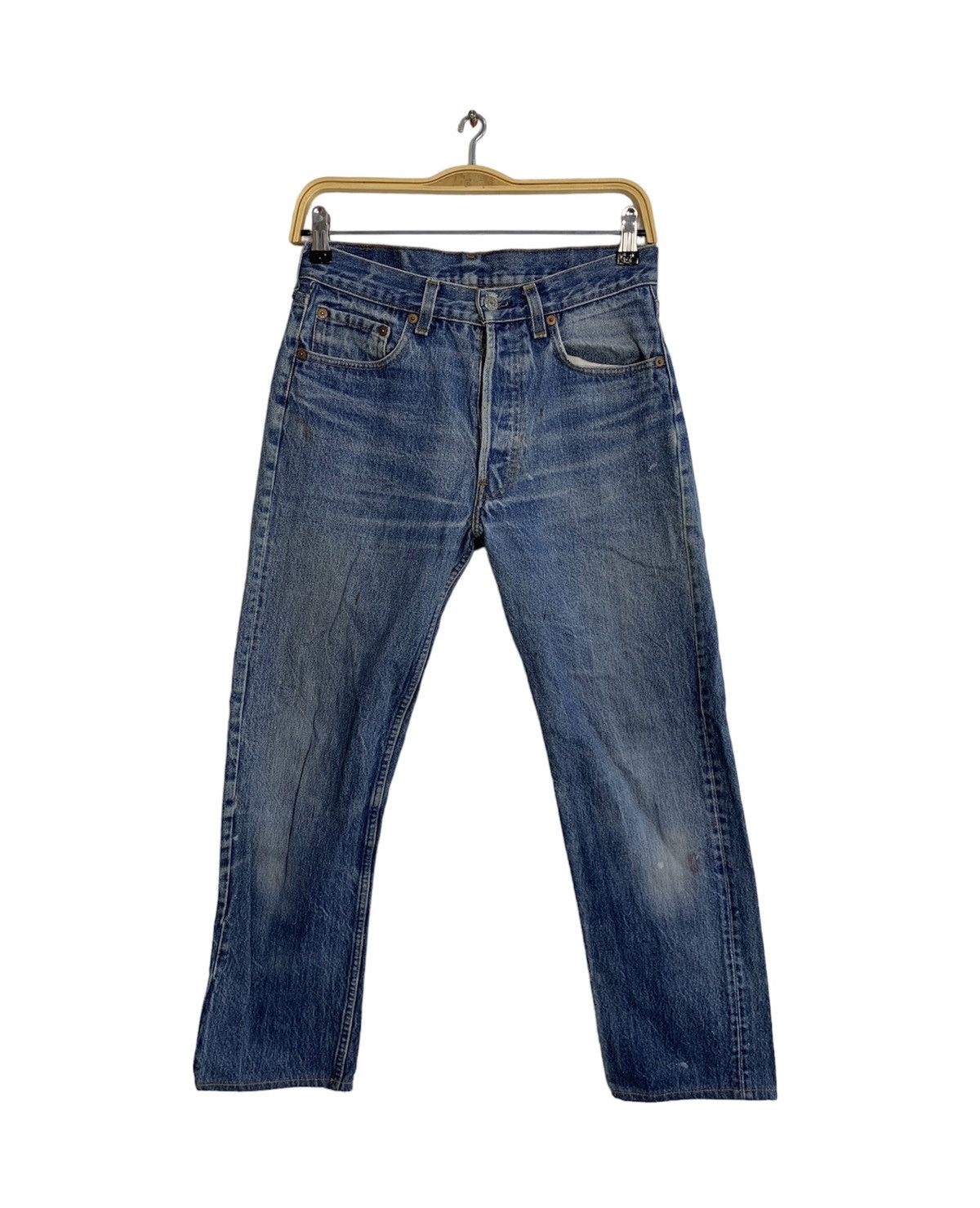 Levi's Vintage Clothing 90s Levis Lot 501 Buttonfly Denim Faded Jeans Size 28" / US 6 / IT 42 - 2 Thumbnail