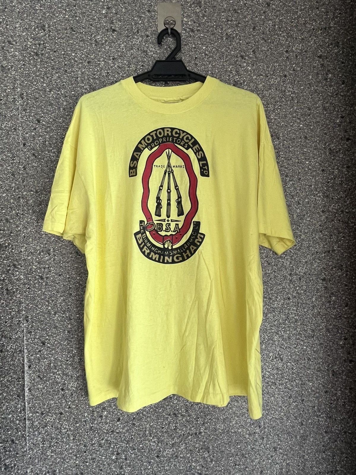 image of Vintage B.s.a. Motorcycles Ft17 in Yellow, Men's (Size XL)