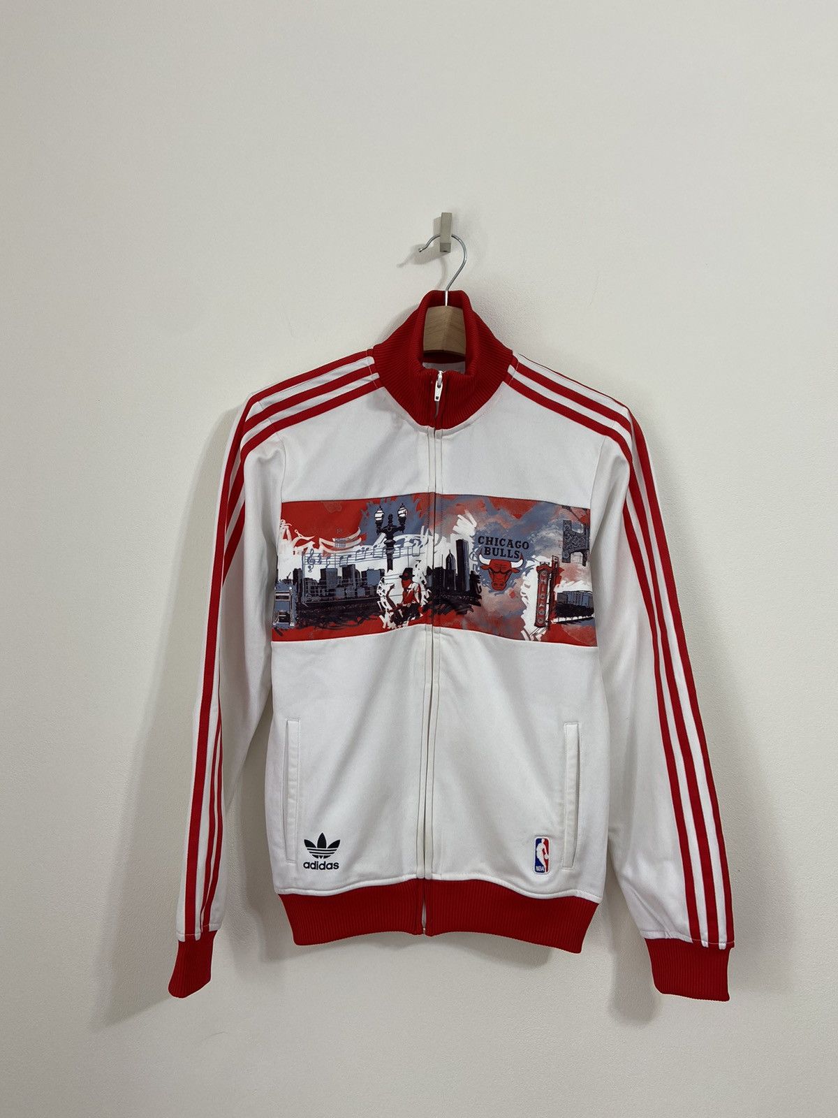 NBA Adidas Chicago Bulls Track Top Vintage Size US XS / EU 42 / 0 - 1 Thumbnail