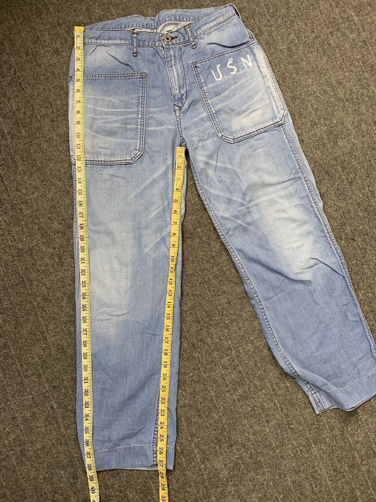 Vintage Vintage USN Buckle Back Denim Jeans Pant Trouser Size US 30 / EU 46 - 9 Thumbnail