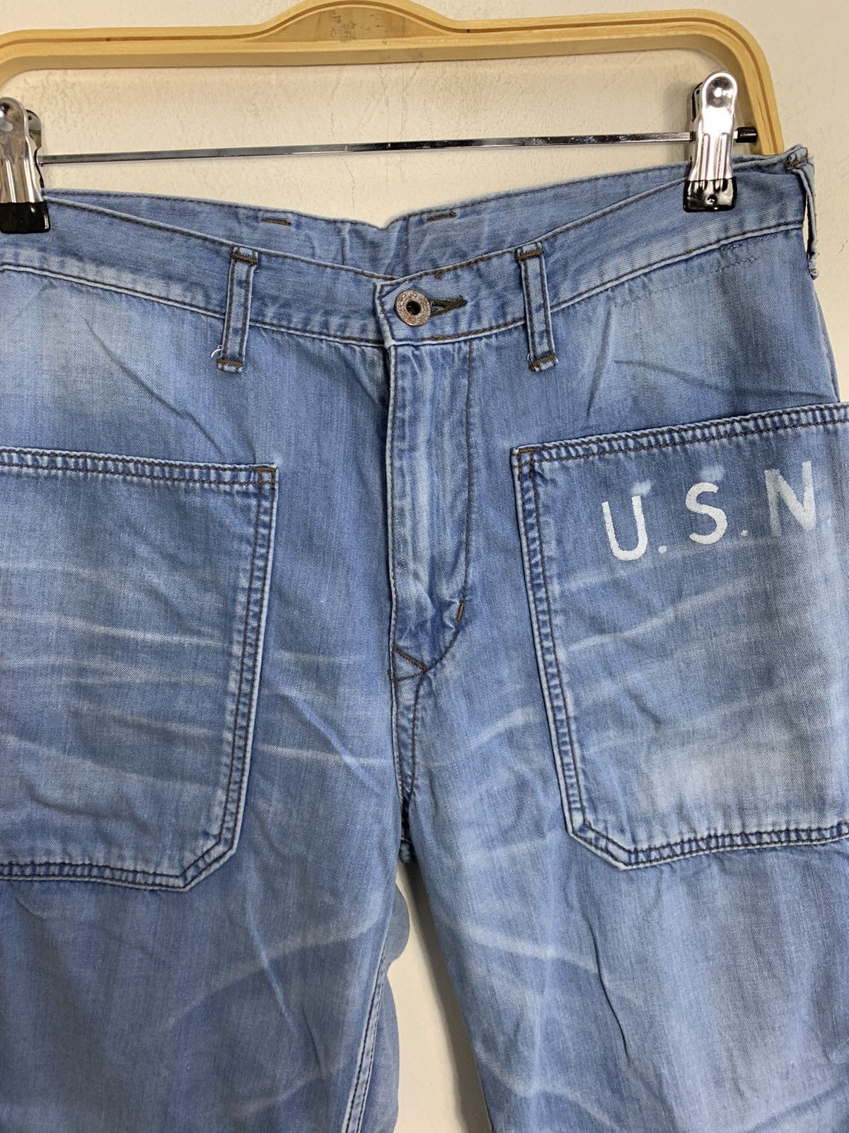 Vintage Vintage USN Buckle Back Denim Jeans Pant Trouser Size US 30 / EU 46 - 3 Thumbnail