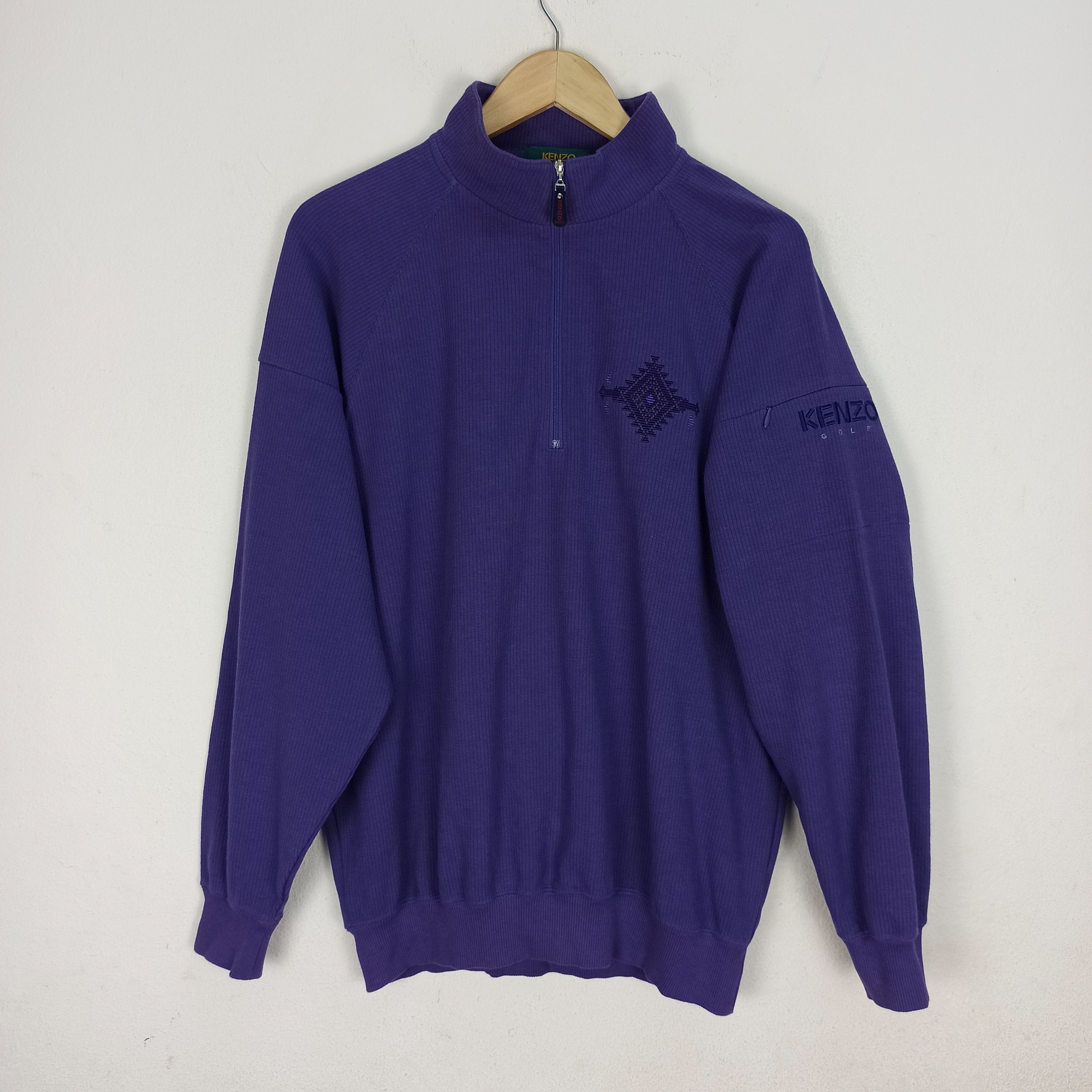 Kenzo Vintage KENZO GOLF Sweatshirt Purple Colour Size US L / EU 52-54 / 3 - 1 Thumbnail