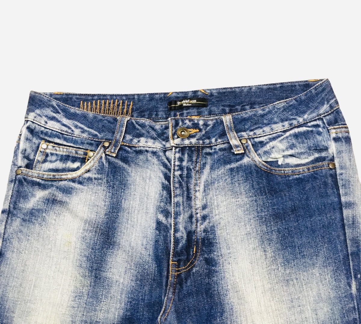 If Six Was Nine × Japanese Brand Rare Vintage Japanese Brand Double Focus Bleach Jeans 1990s Size US 32 / EU 48 - 3 Thumbnail