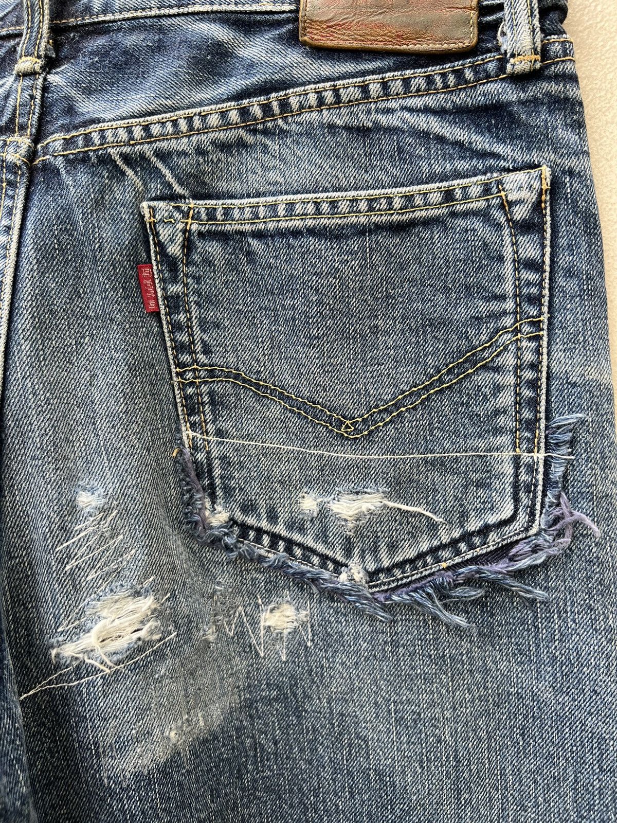 Burgus Plus BURGUS Japan Distressed Patchworks Denim Jeans Size US 34 / EU 50 - 21 Thumbnail