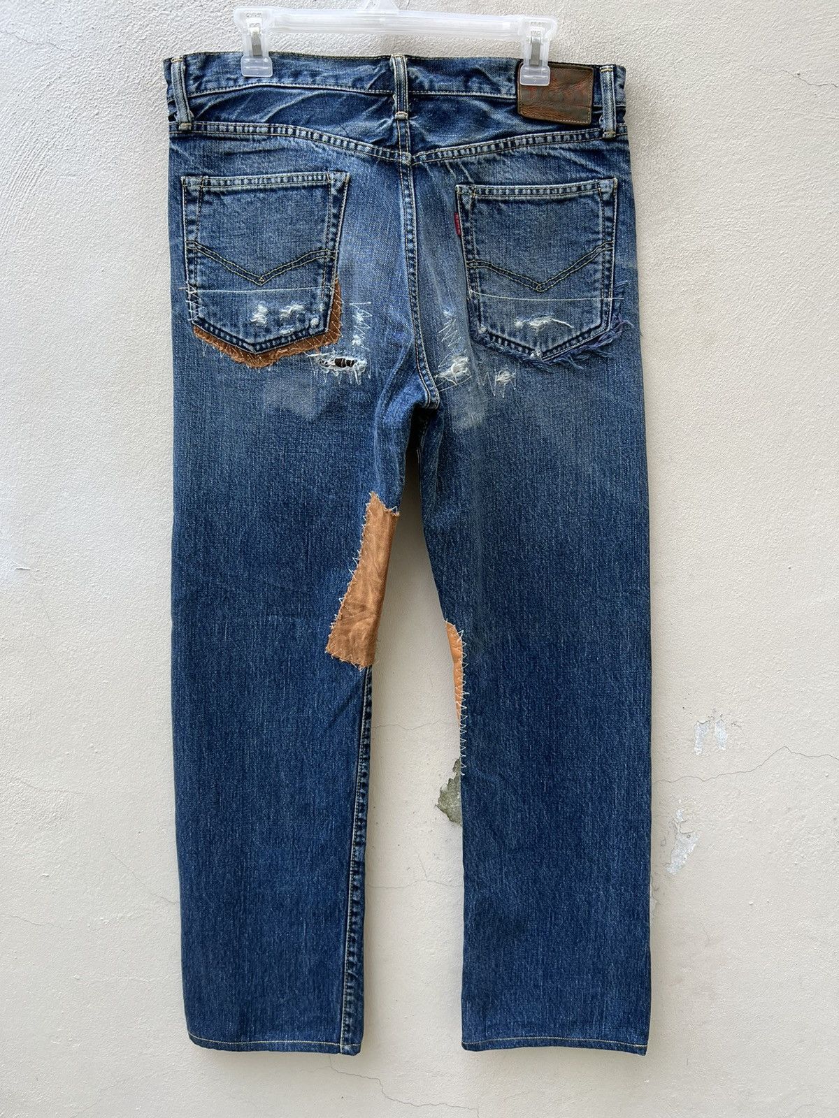 Burgus Plus BURGUS Japan Distressed Patchworks Denim Jeans Size US 34 / EU 50 - 15 Thumbnail