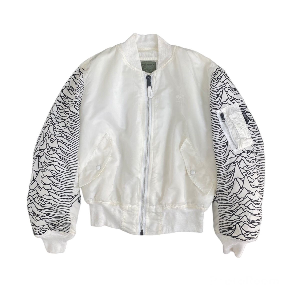 image of Alpha Industries Joy Division All Around Ma 1 in White, Men's (Size Large)
