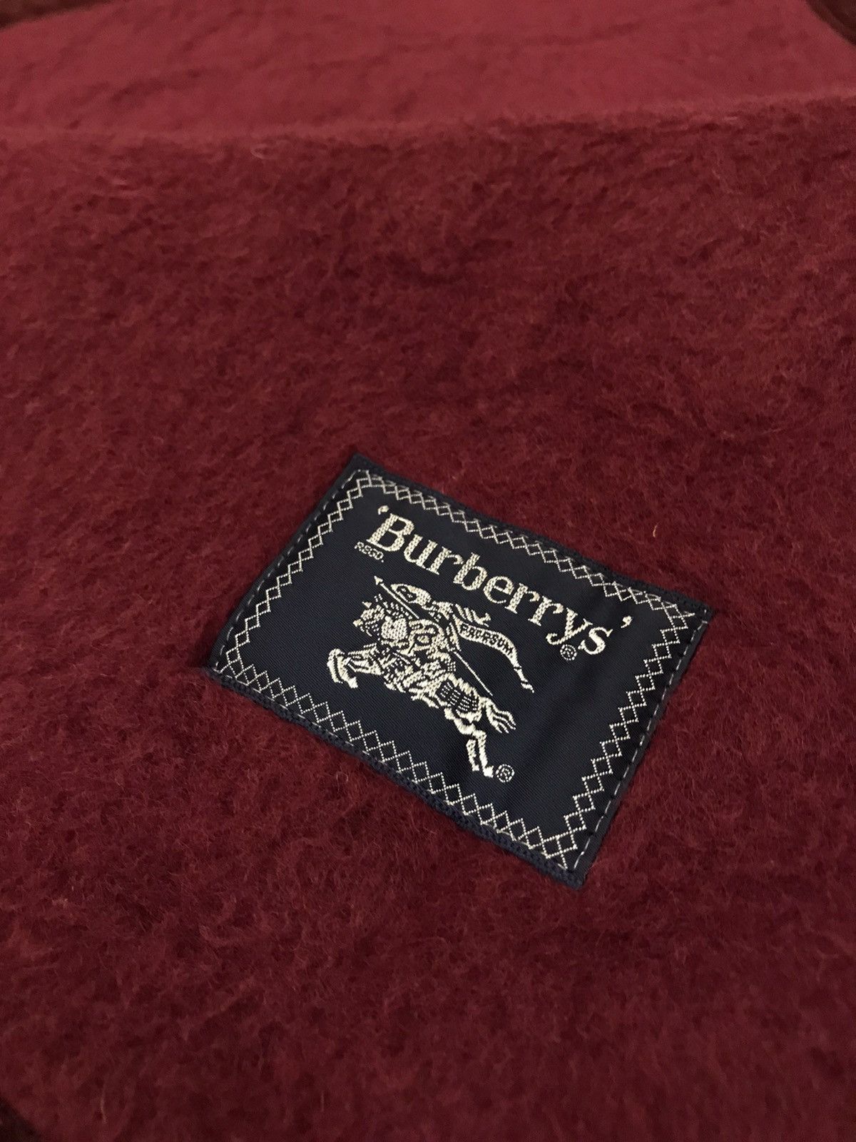 Burberry × Vintage VINTAGE BURBERRY WOOL BLANKET MAROON LARGE Size ONE SIZE - 3 Thumbnail