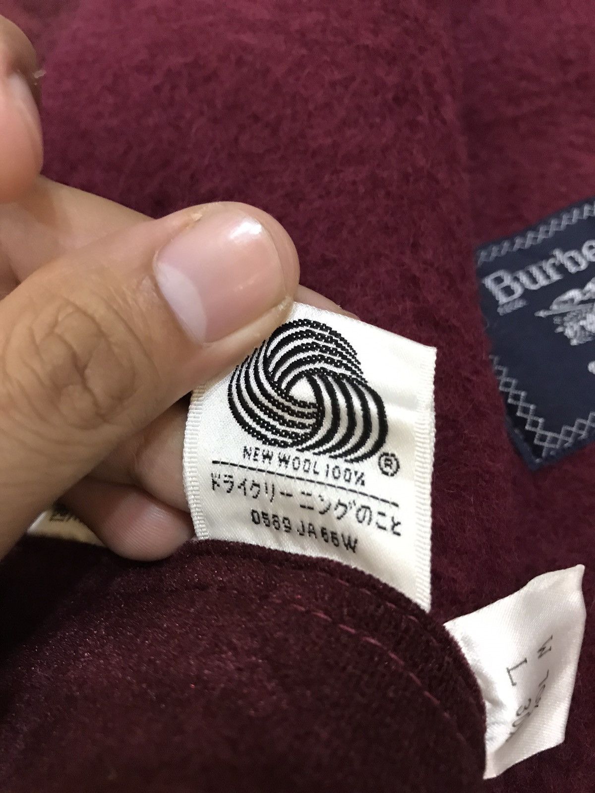 Burberry × Vintage VINTAGE BURBERRY WOOL BLANKET MAROON LARGE Size ONE SIZE - 5 Thumbnail