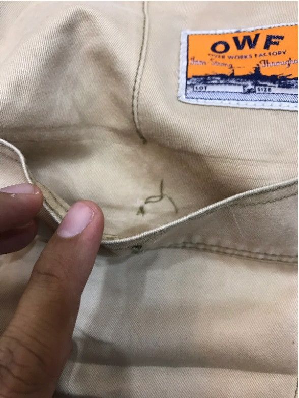 Edwin × Vintage OVER WORKS FACTORY EDWIN BEIGE CARGO PANTS DISTRESSED Size US 31 - 9 Thumbnail