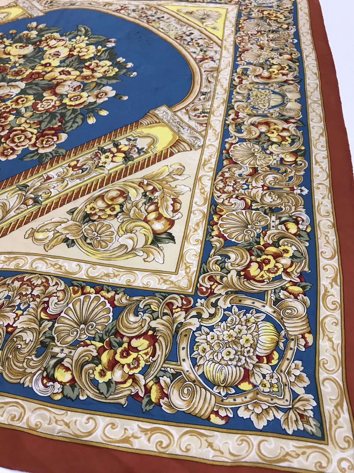 Longchamp LONGCHAMP FLORAL SILK SCARF 34" x 34" Size ONE SIZE - 6 Thumbnail