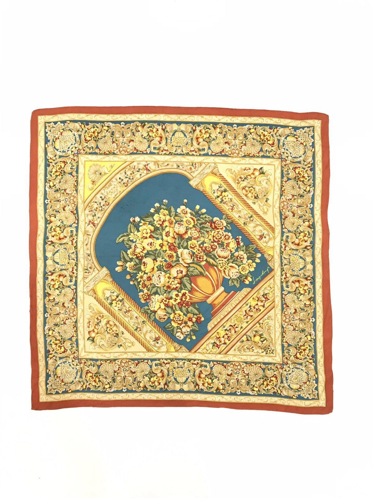 LONGCHAMP FLORAL SILK SCARF 34