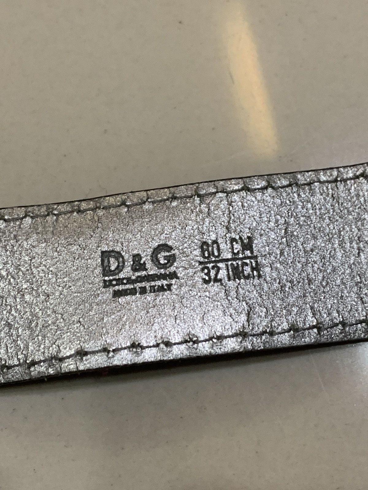 Dolce & Gabbana D&G TAPESTRY FLORAL PATTERN CHROME BUCKLE LEATHER BELT Size 32 - 3 Thumbnail