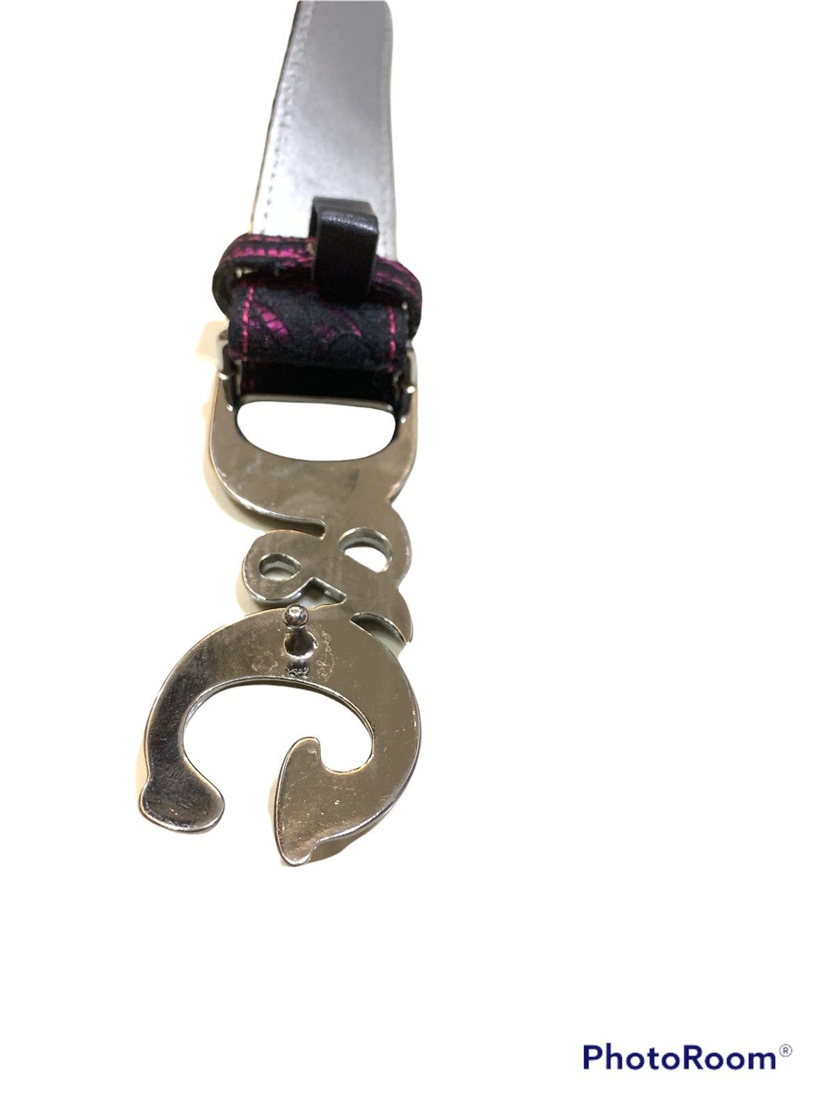 Dolce & Gabbana D&G TAPESTRY FLORAL PATTERN CHROME BUCKLE LEATHER BELT Size 32 - 6 Thumbnail