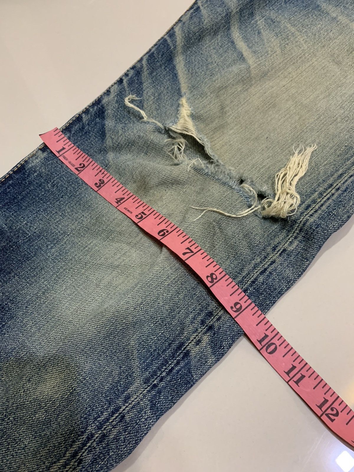 Evisu VTG EVISU NO.2 LOT 2000 SELVEDGE DISTRESSED DESTROYED JEANS Size US 29 - 14 Thumbnail