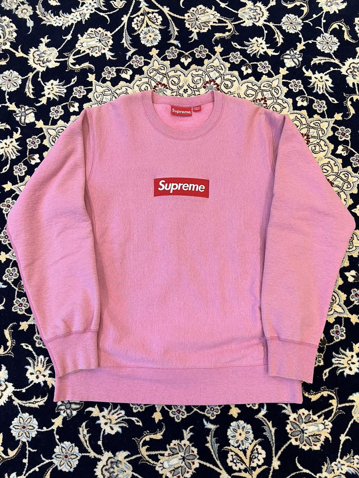 Supreme Supreme Heather Pink Box Logo Sweatshirt Size US L / EU 52-54 / 3 - 2 Thumbnail