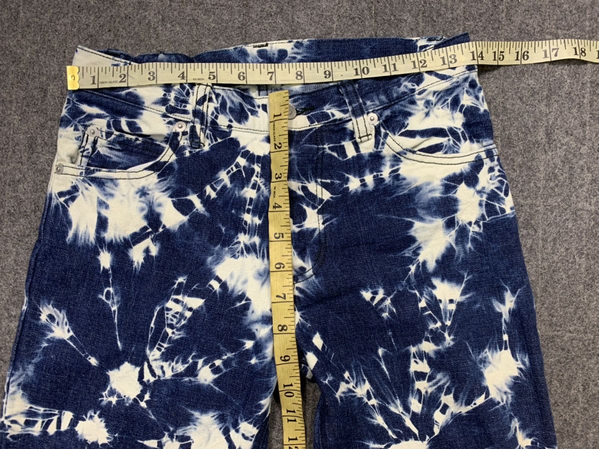 Japanese Brand 90s Bleach Acid Wash Indigo Denim Jeans Unisex Size 28" / US 6 / IT 42 - 8 Thumbnail