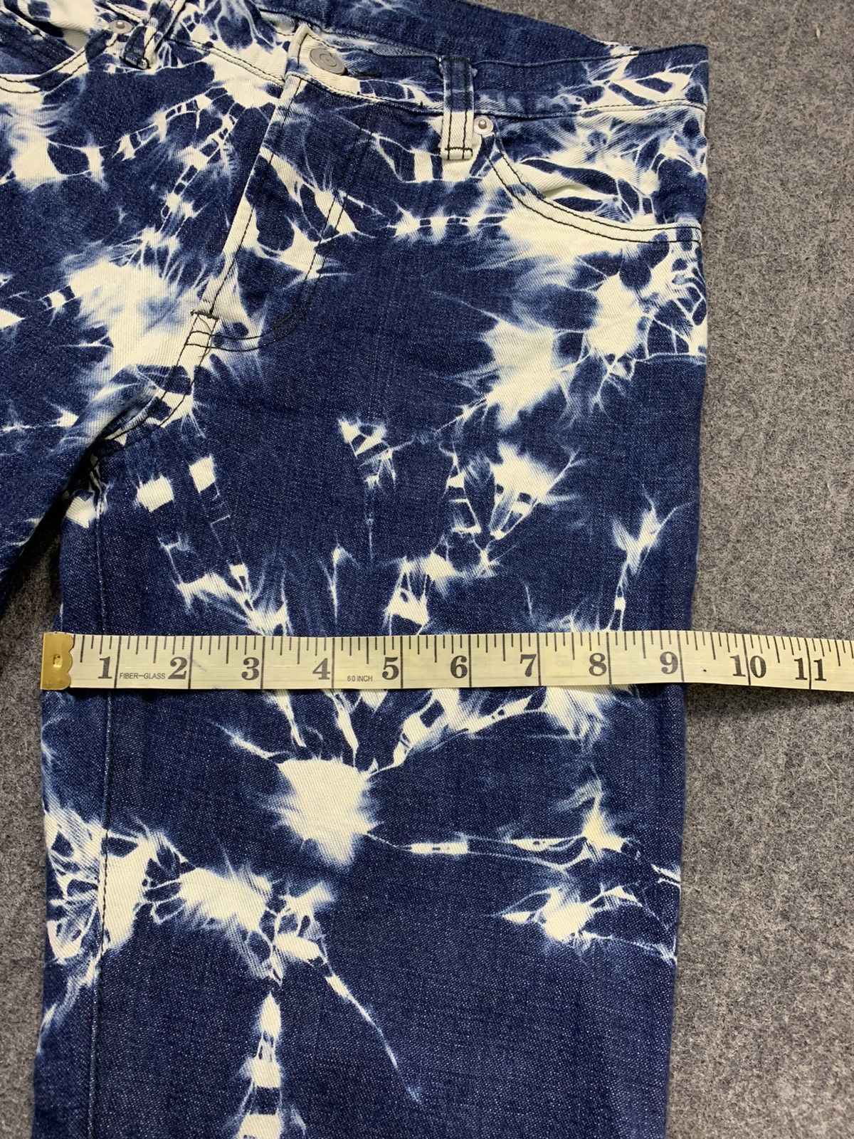 Japanese Brand 90s Bleach Acid Wash Indigo Denim Jeans Unisex Size 28" / US 6 / IT 42 - 10 Thumbnail