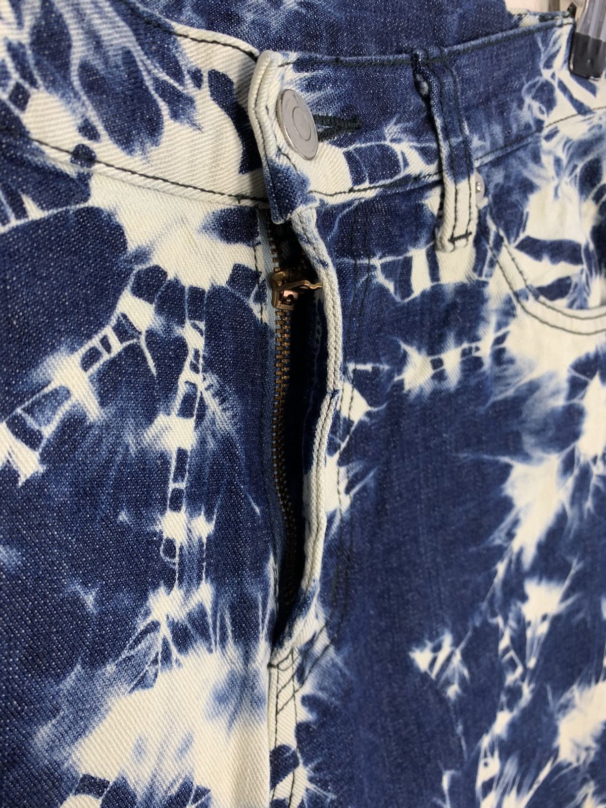 Japanese Brand 90s Bleach Acid Wash Indigo Denim Jeans Unisex Size 28" / US 6 / IT 42 - 4 Thumbnail