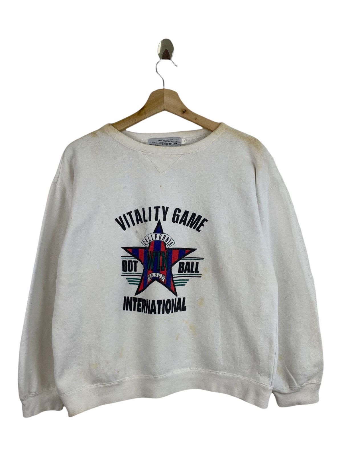 image of Vintage Vitality Game International in White, Men's (Size Medium)