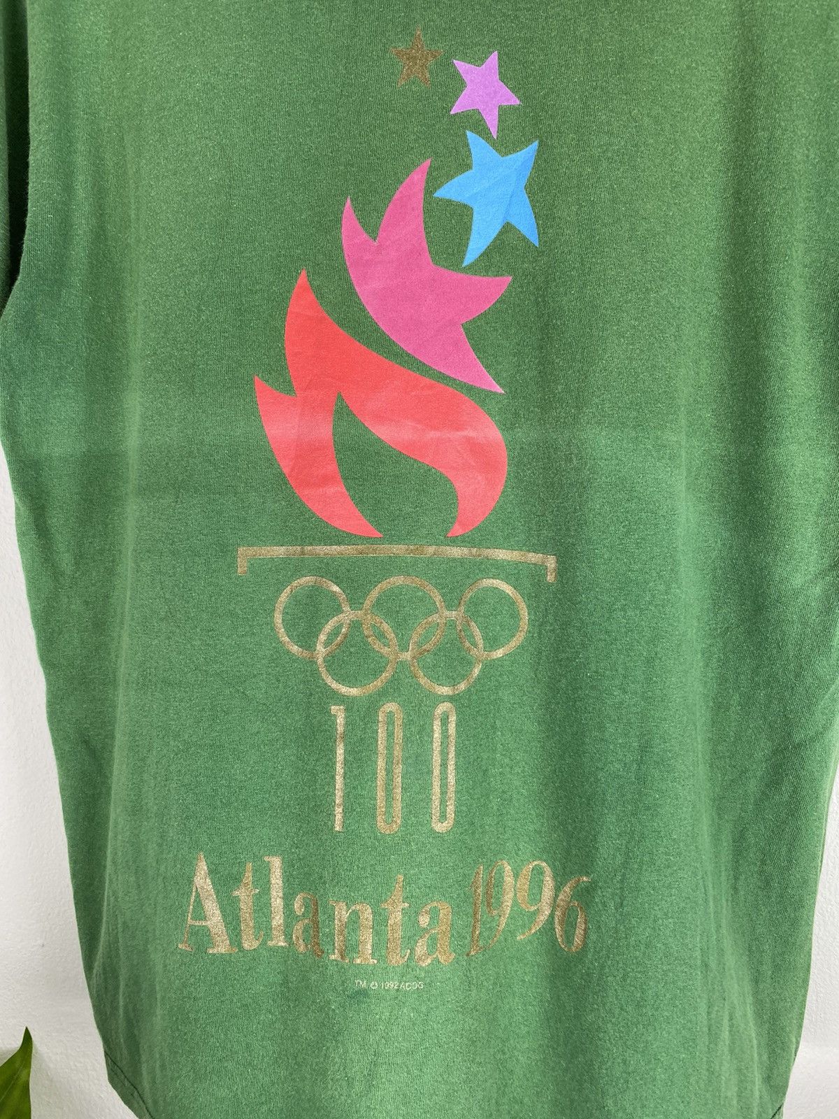 USA Olympics Vintage 1996 Olympic Atlanta green tee Size US M / EU 48-50 / 2 - 2 Thumbnail