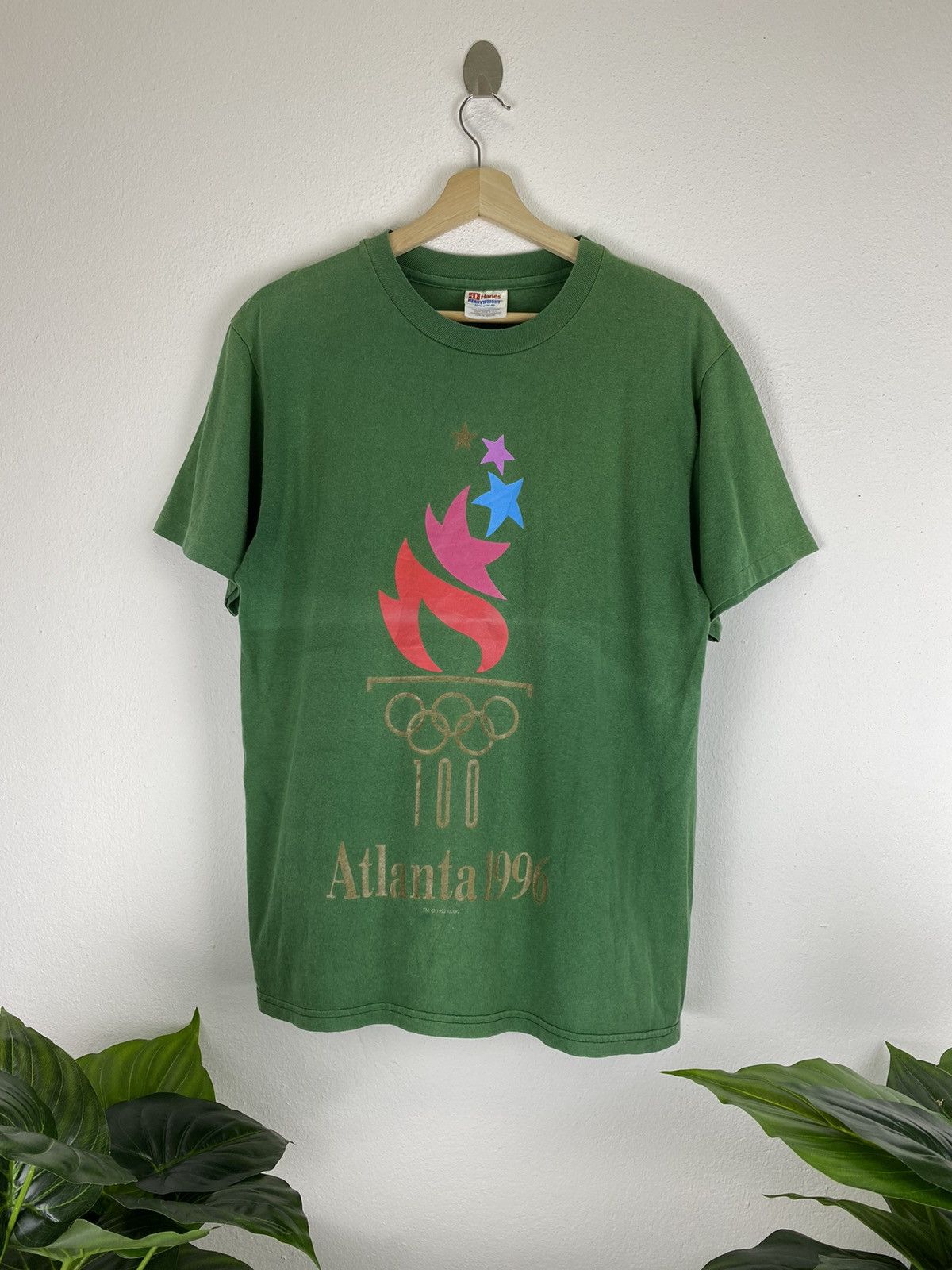 USA Olympics Vintage 1996 Olympic Atlanta green tee Size US M / EU 48-50 / 2 - 1 Thumbnail